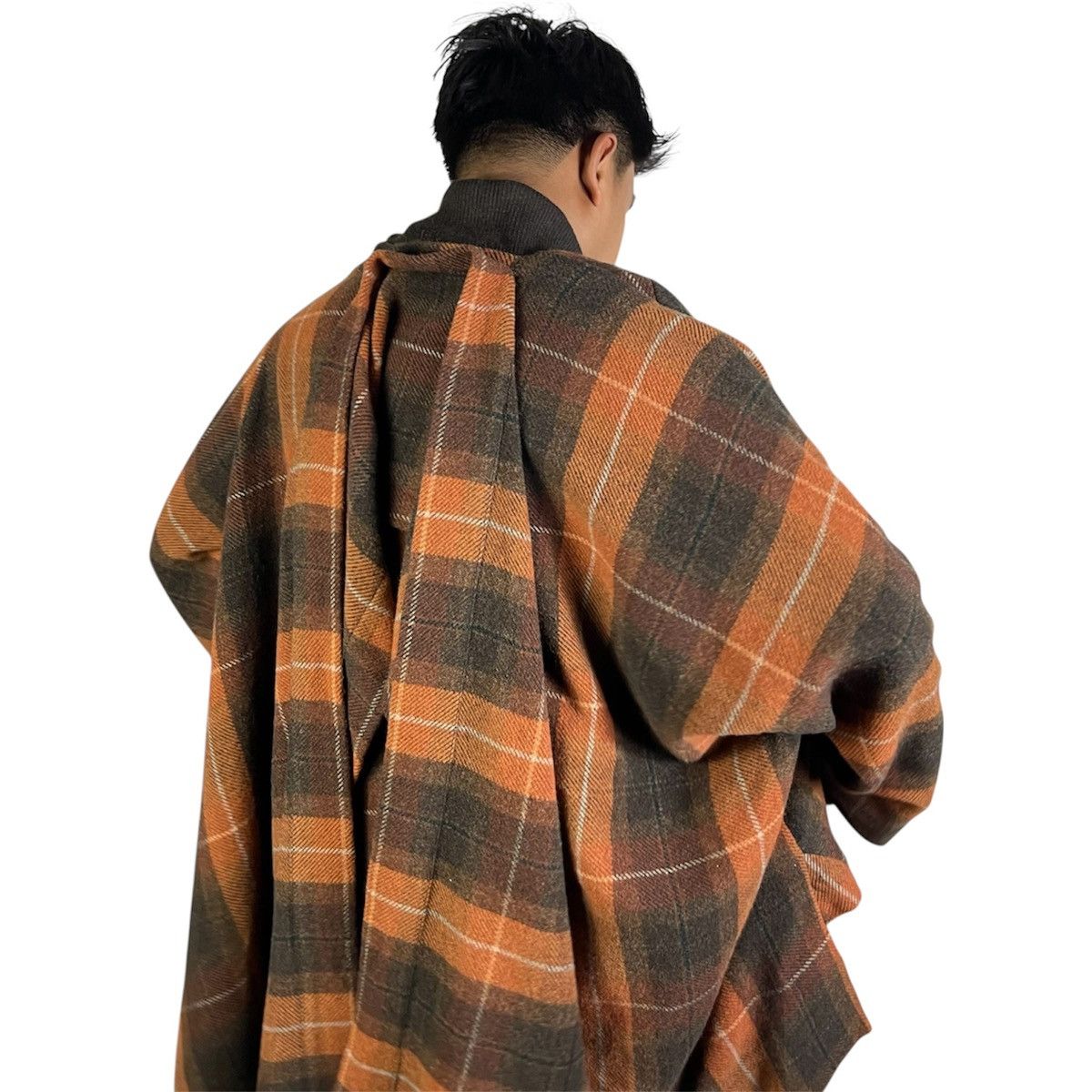 Vivienne Westwood Vivienne Westwood MAN Asymmetrical Plaid Blanket Cape Coat Size US M / EU 48-50 / 2 - 1 Thumbnail