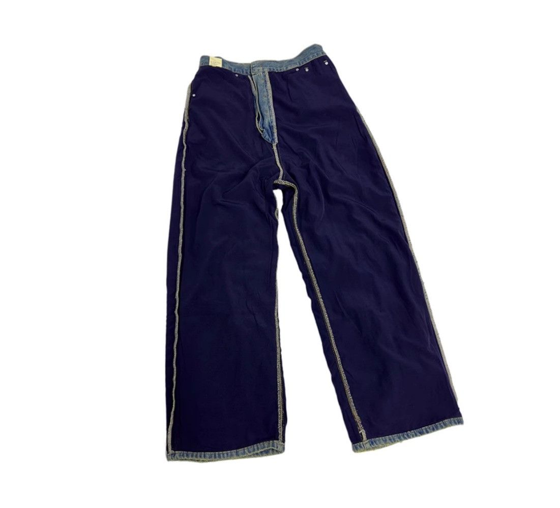 Jean × Vintage Washed Double Layer Hand Worn Jeans Size US 33 - 5 Thumbnail