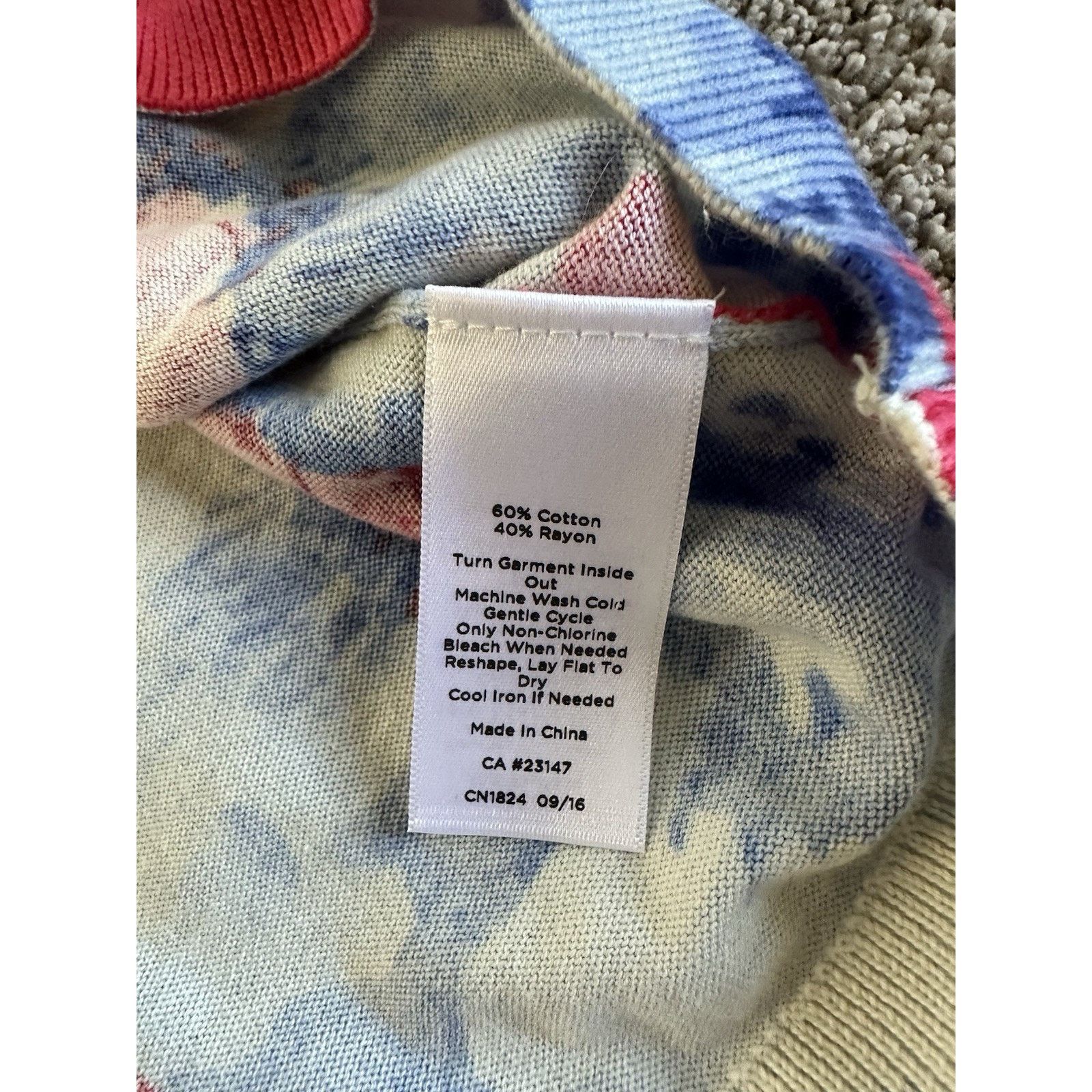 Talbots Talbots Short Sleeve Sweater Womens 2X P Bright Floral Size XXL / US 16-18 / IT 52-54 - 7 Thumbnail