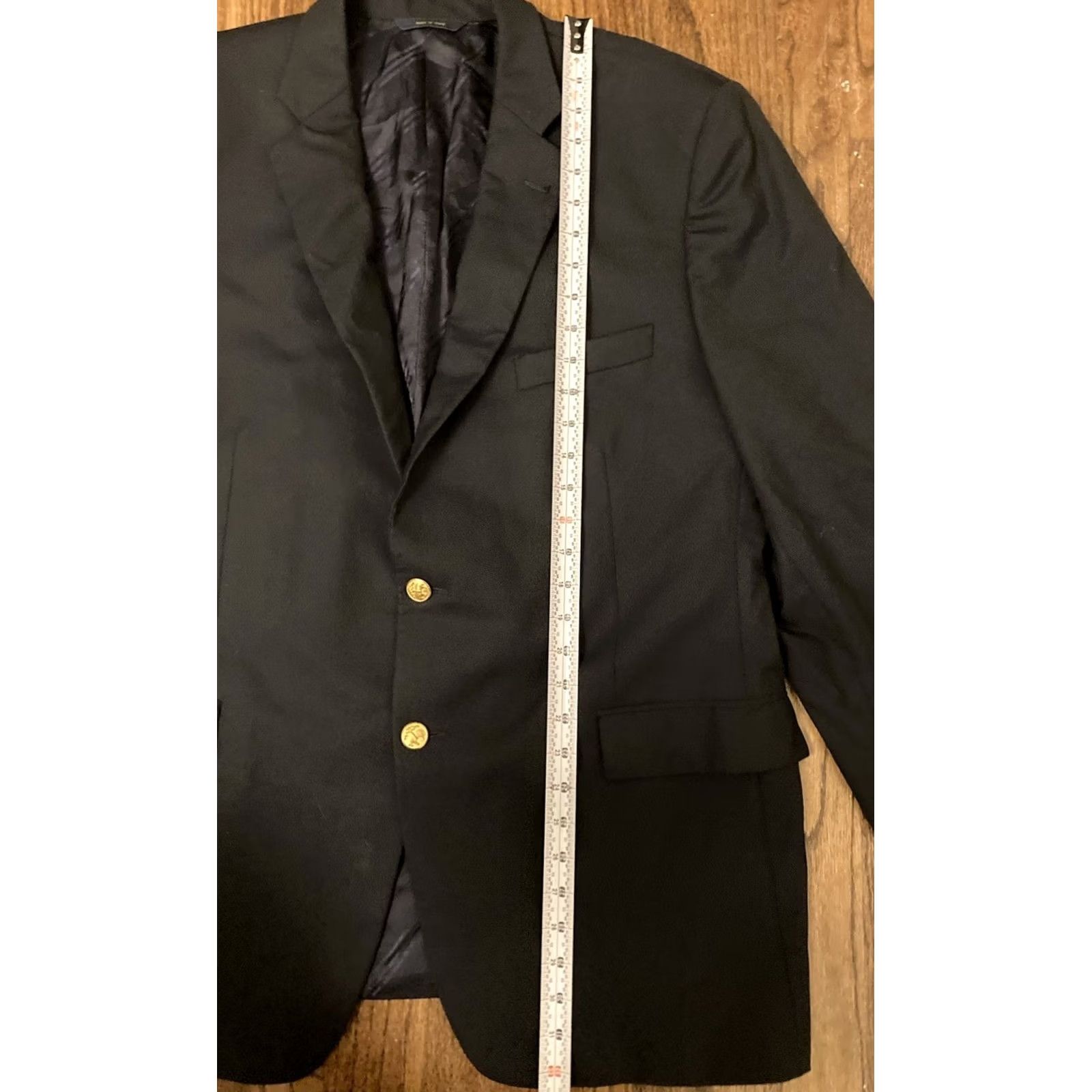 Brooks Brothers Brooks Brothers Blazer Men 46R Black Wool 2 Piece Notch Lapel Double-Vented Italy 2 Button Front Classic Dry Clean Only Size 46R - 5 Thumbnail