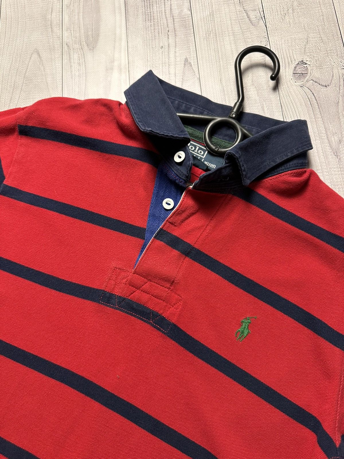 Polo Ralph Lauren × Vintage Vintage polo Ralph Lauren rugby jersey striped red size L Size US L / EU 52-54 / 3 - 3 Thumbnail