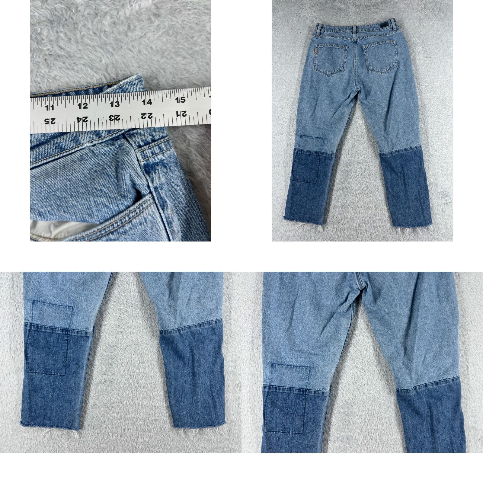 Paige Paige Jeans Womens 28 Blue Denim Callie Patches 28x22 Cotton Stretch 5-Pocket Design Paige Brand Regular Fit Size 28" / US 6 / IT 42 - 9 Thumbnail
