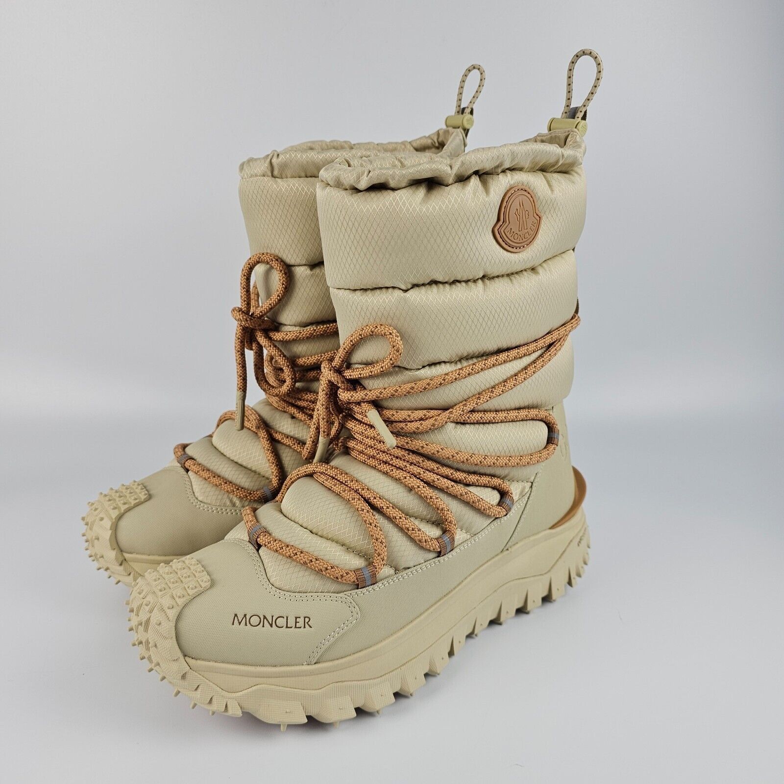 MONCLER Trailgrip GTX $860 Beige Ski Boots New & Authentic