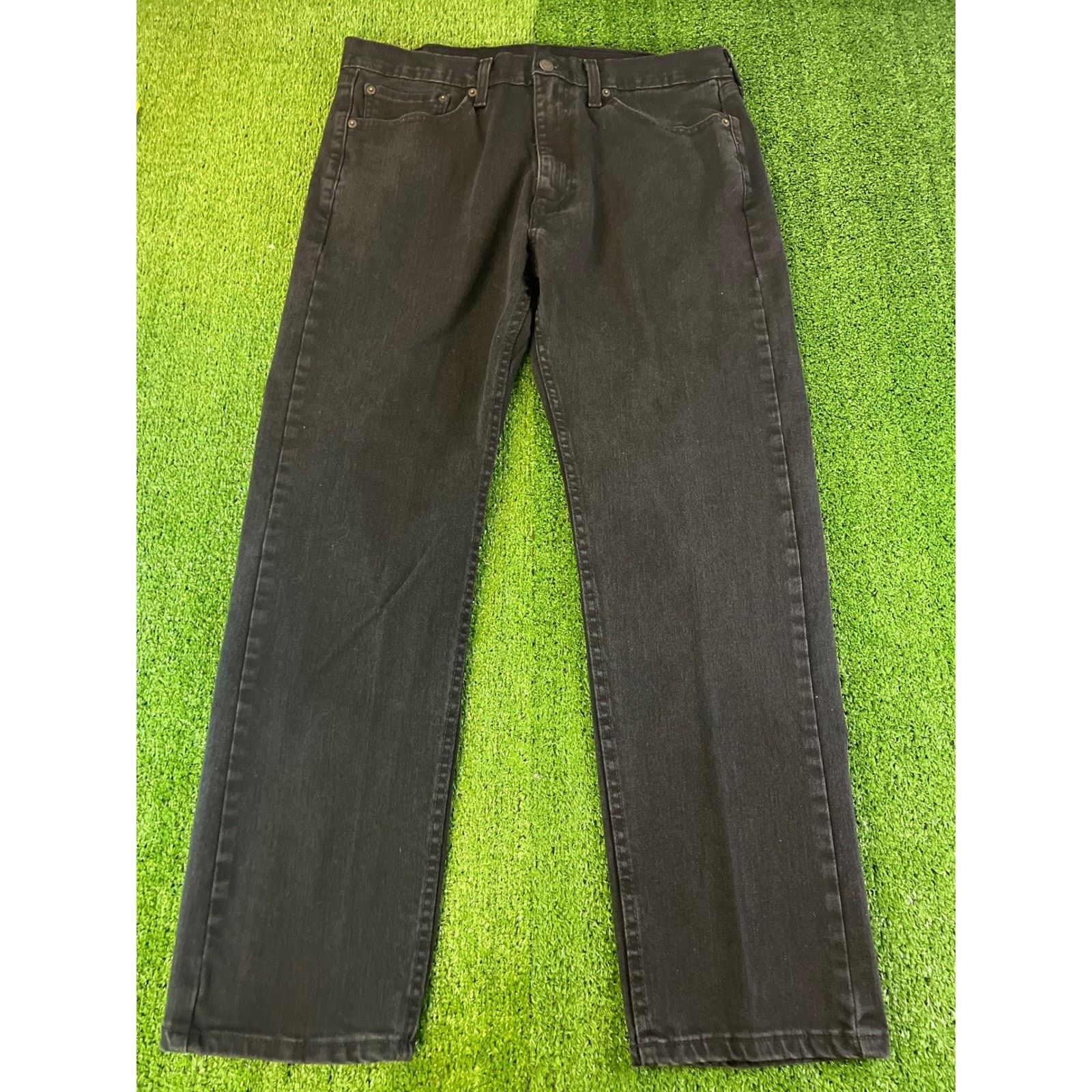 Levi's Levis 505 Regular Fit Straight Leg Black Jeans Mens 36x30 Size US 36 / EU 52 - 1 Thumbnail