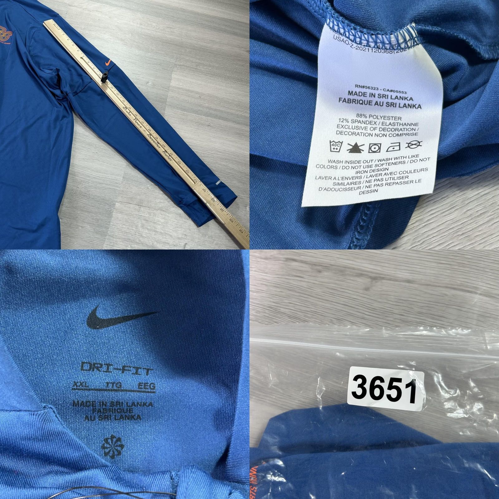 Nike Nike Dri-FIT Pullover Mens 2XL Blue BRS 1/4 Zip Running Top Raglan Long Sleeve Size US XXL / EU 58 / 5 - 8 Thumbnail