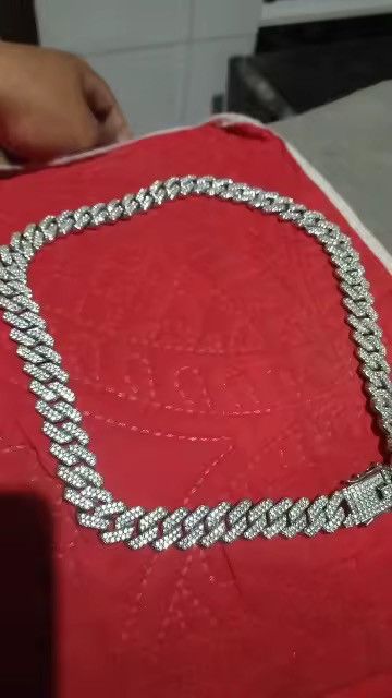 Jewelry Hip Hop Cuban 50 cmChain Iced Out Bling Rhinestone Necklace Size ONE SIZE - 1 Thumbnail