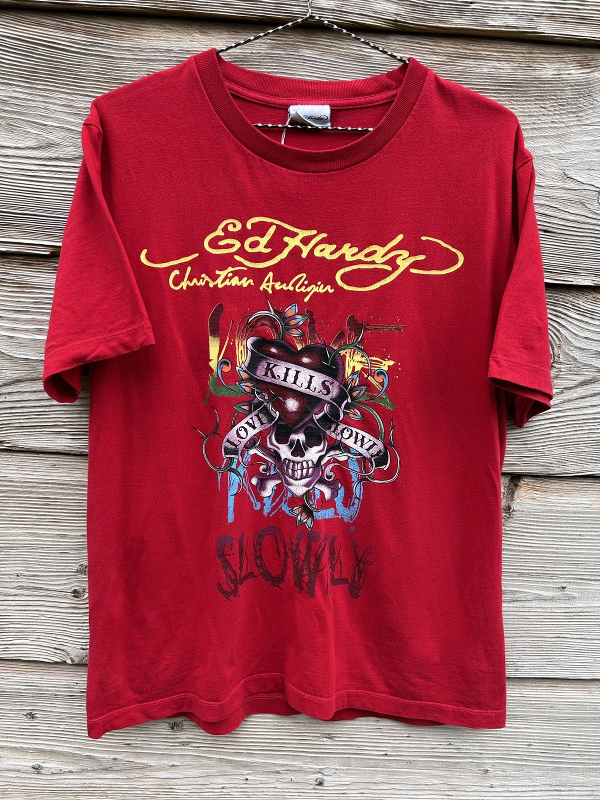 Christian Audigier Vintage Ed Hardy Love Kills Slowly Christian Audigier TShirt Size US L / EU 52-54 / 3 - 1 Thumbnail