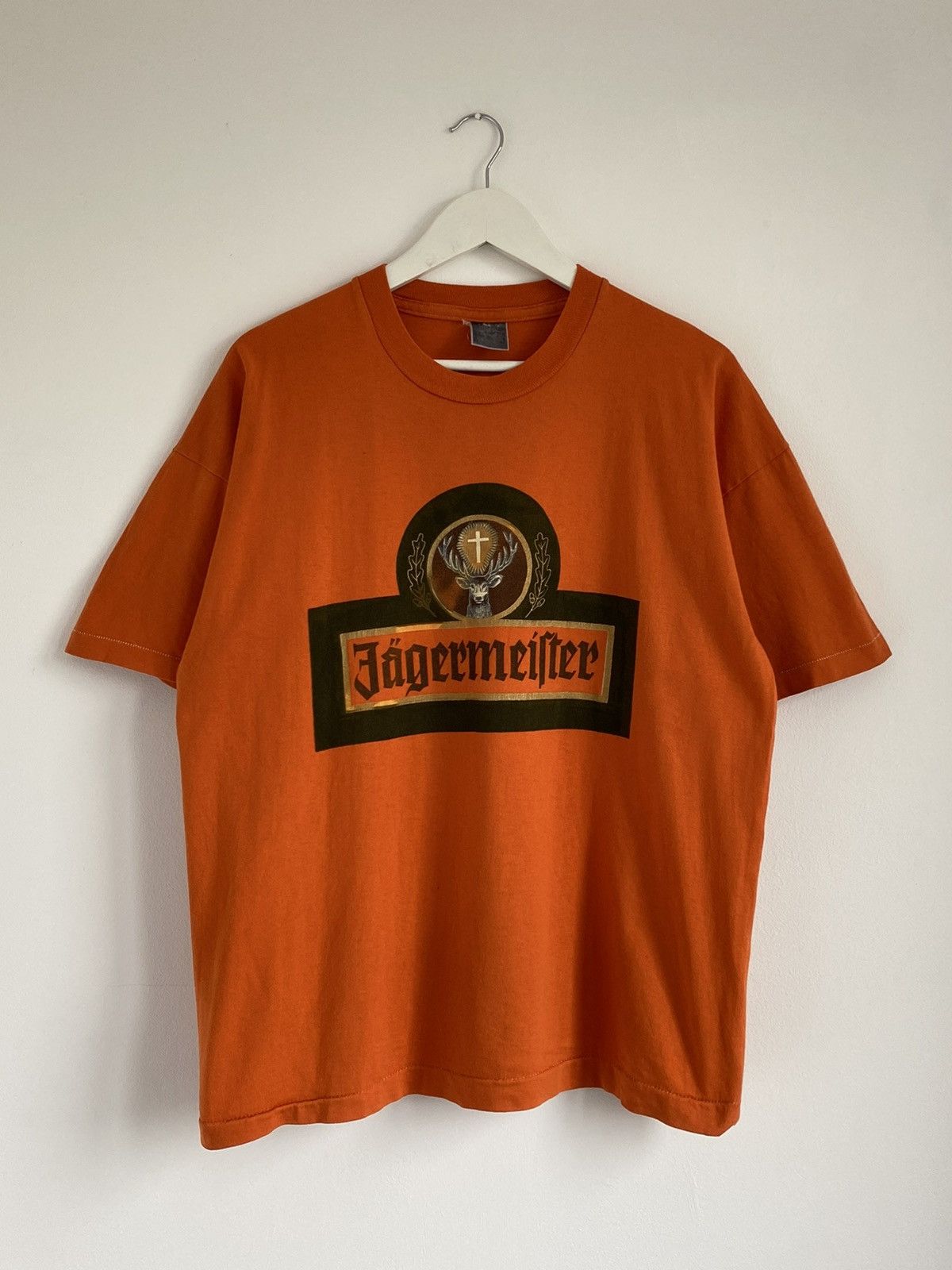 Vintage 90s Jagermeister Graphic Print Single Stitch T-shirt