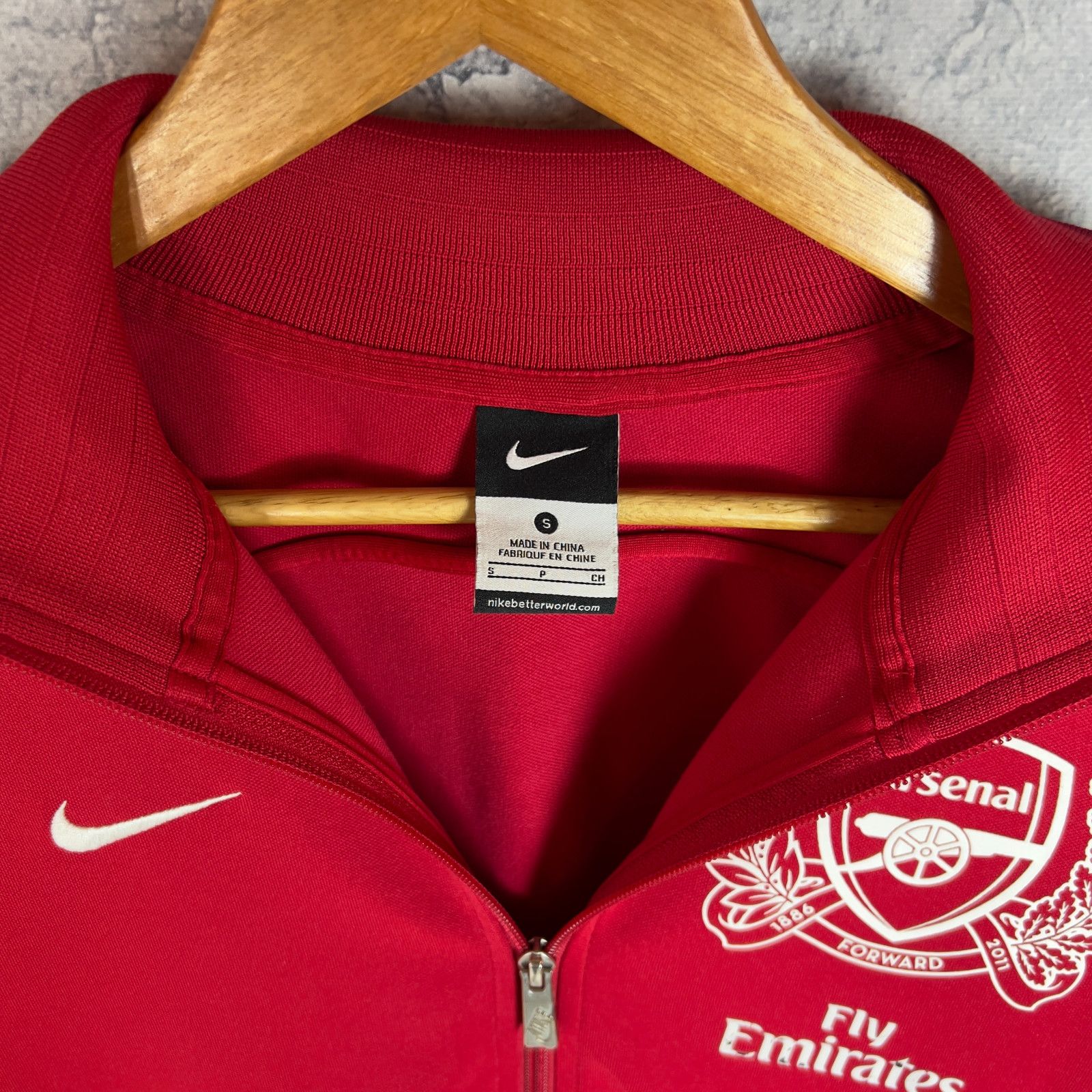 Nike Nike Arsenal Track Jacket Red Men's Size S Polyester ` Size US S / EU 44-46 / 1 - 8 Thumbnail