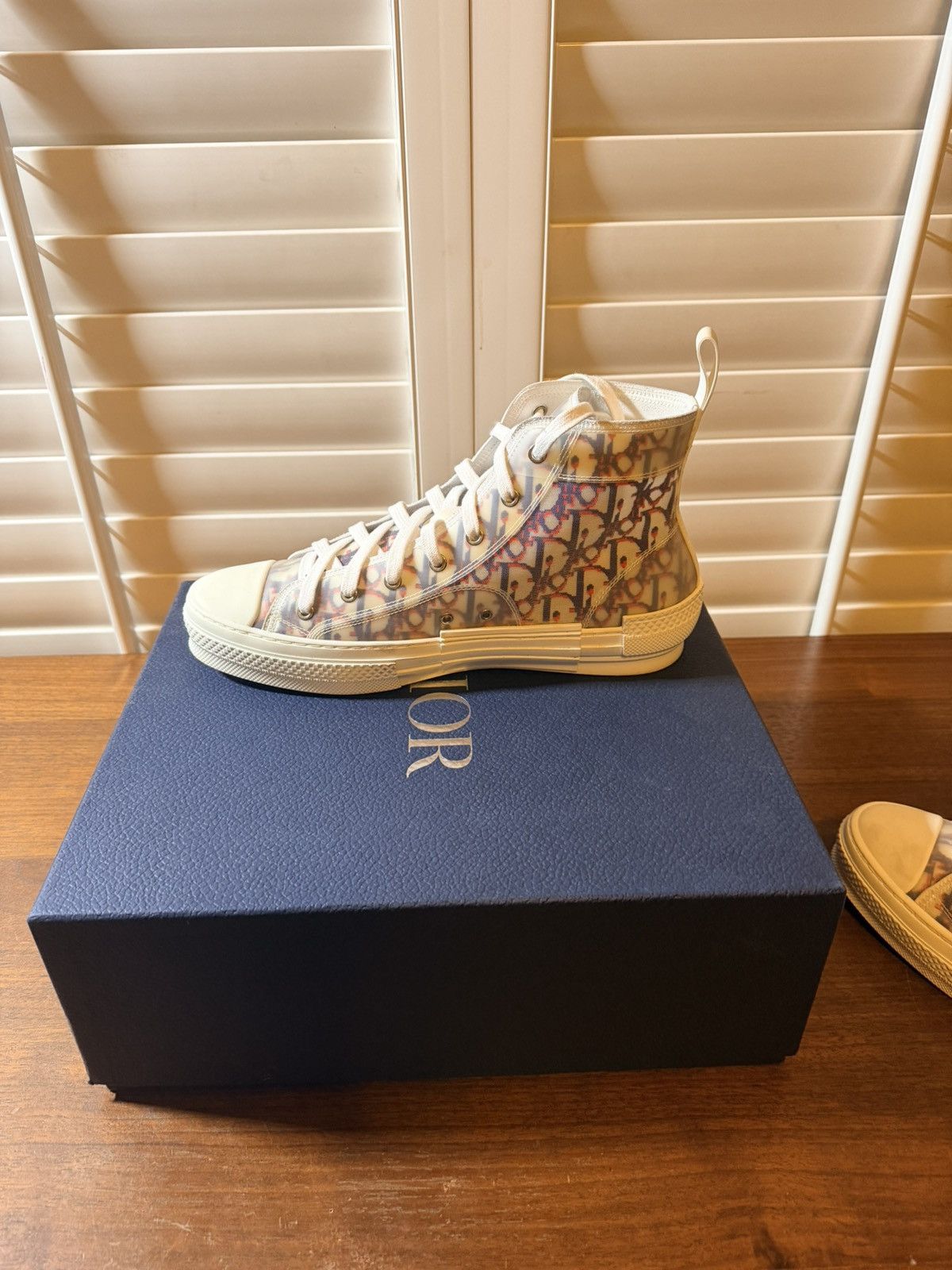 Dior Dior B23 High Top Red Blue Oblique Size US 10 / EU 43 - 7 Thumbnail