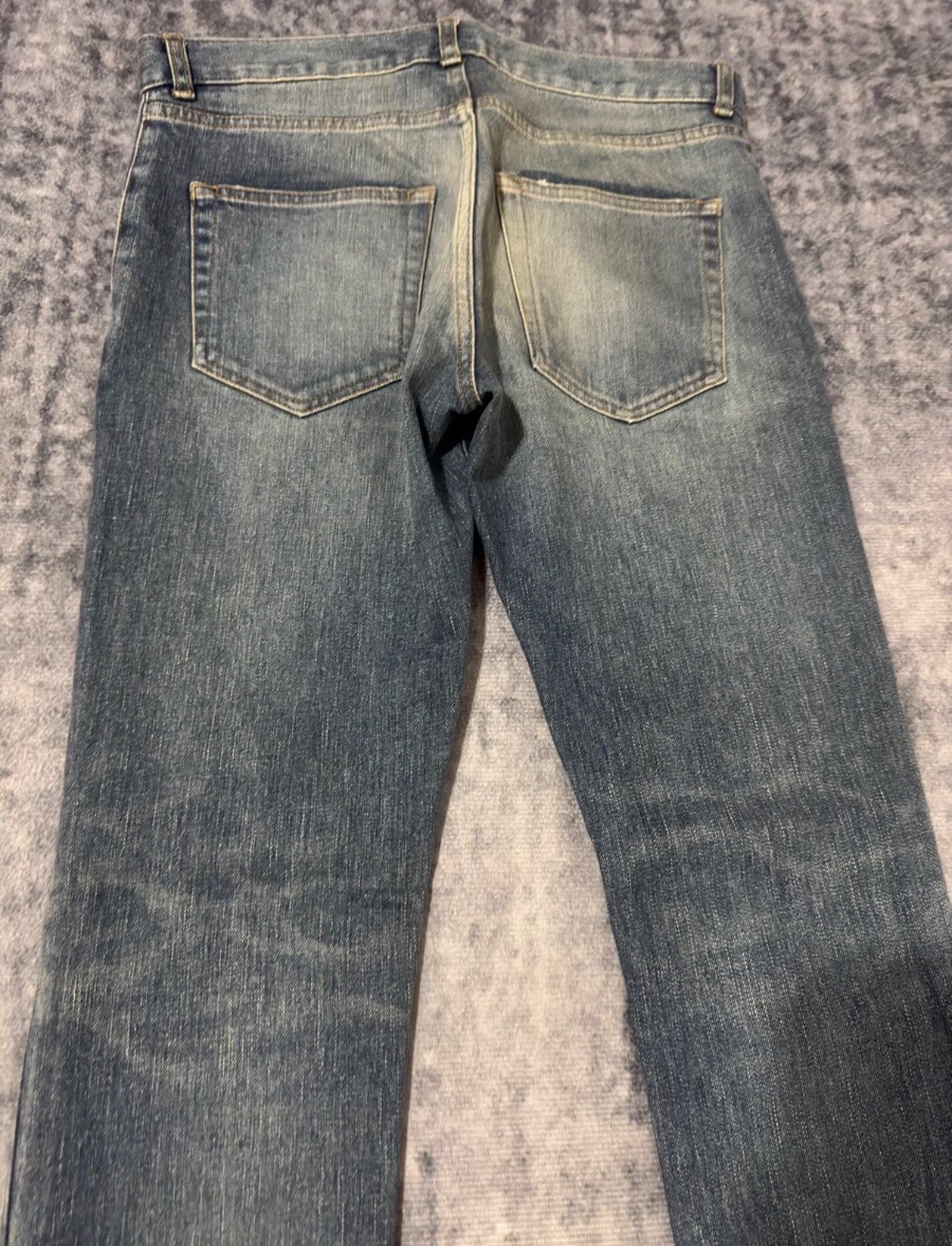 Saint Laurent Paris SLP 17FW Yellow Mud Distressed Demon Claw Knife-Cut Jeans Size US 29 - 4 Thumbnail