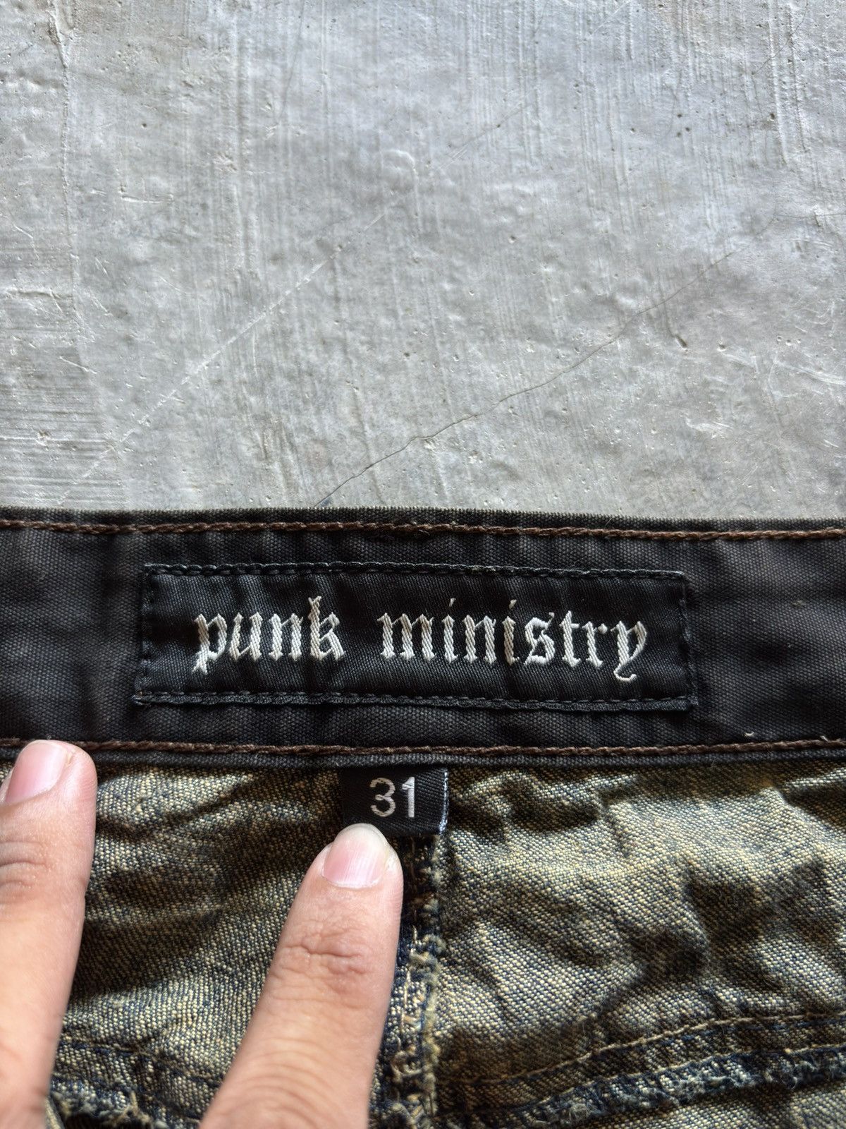 If Six Was Nine PUNK MINISTRY double waist crazy rusty wash japanese mudmax Size US 31 - 6 Thumbnail