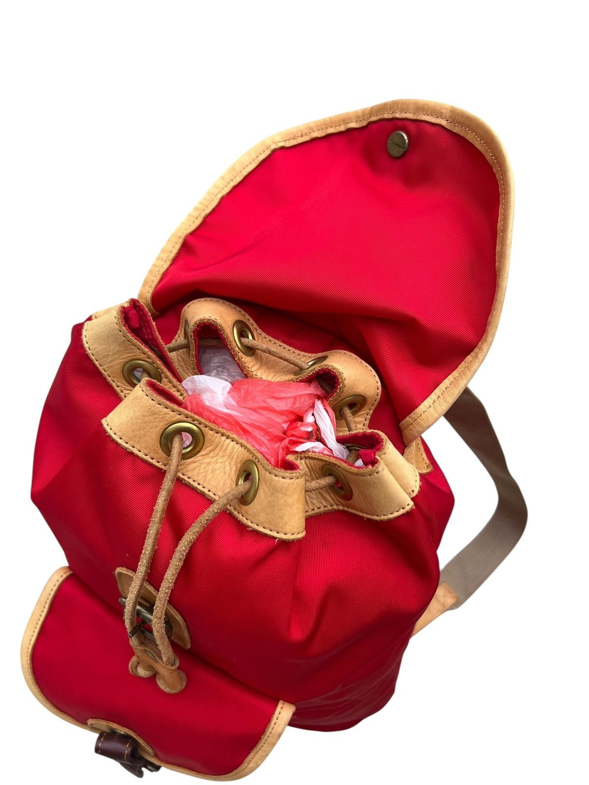 Porter Vintage Porter by Yoshida Red Nylon Leather Backpack Bag Size ONE SIZE - 21 Thumbnail