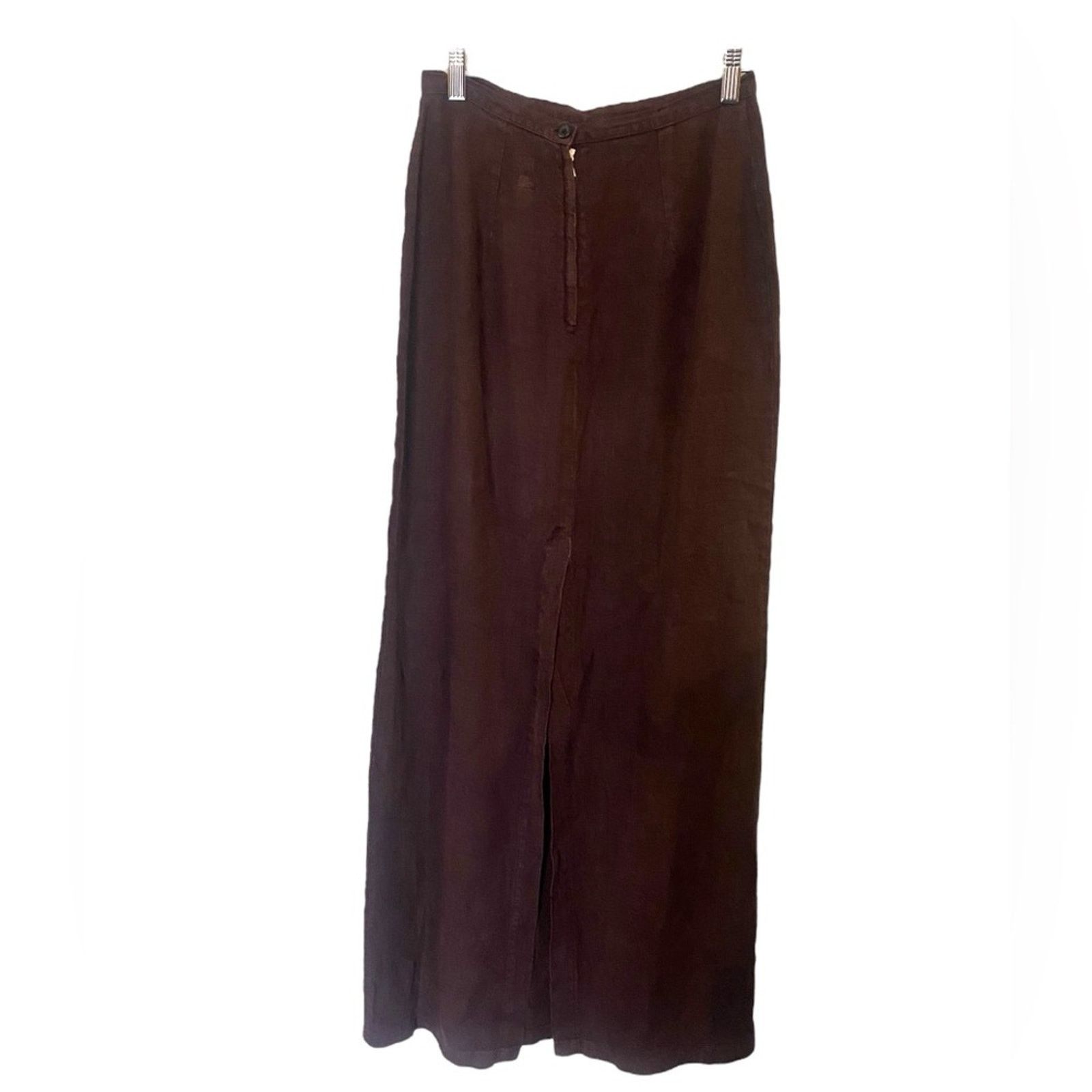 REVOLVE 120% Linol inen midi skirt 40 Brown Size 25" / US 0 / IT 36 - 2 Thumbnail