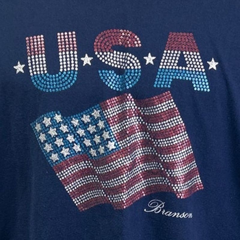 Fila FILA Mens XL Flag USA Branson MO Cotton Short Sleeve Shirt Size US XL / EU 56 / 4 - 2 Thumbnail