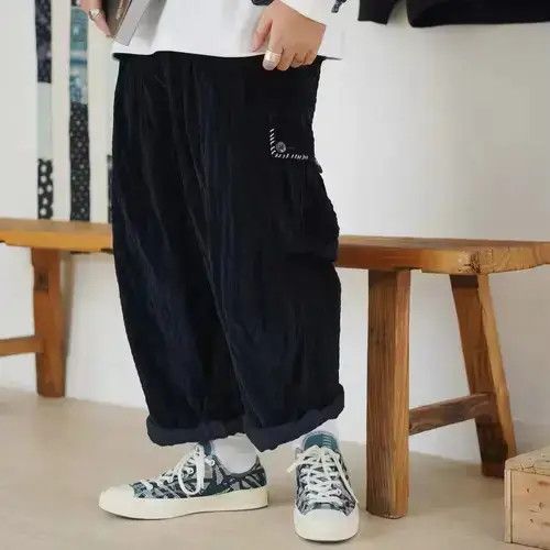 Japanese Brand 20AW Indigo Union Japan Navy Sashiko Corduroy Pants Size US 34 / EU 50 - 4 Thumbnail