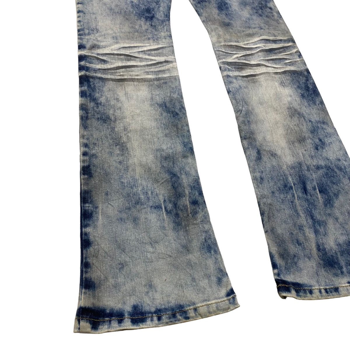 Tornado Mart Tornado Mart Acid Wash whisker Denim Wolf Cut Flare Jeans Size US 32 / EU 48 - 14 Thumbnail