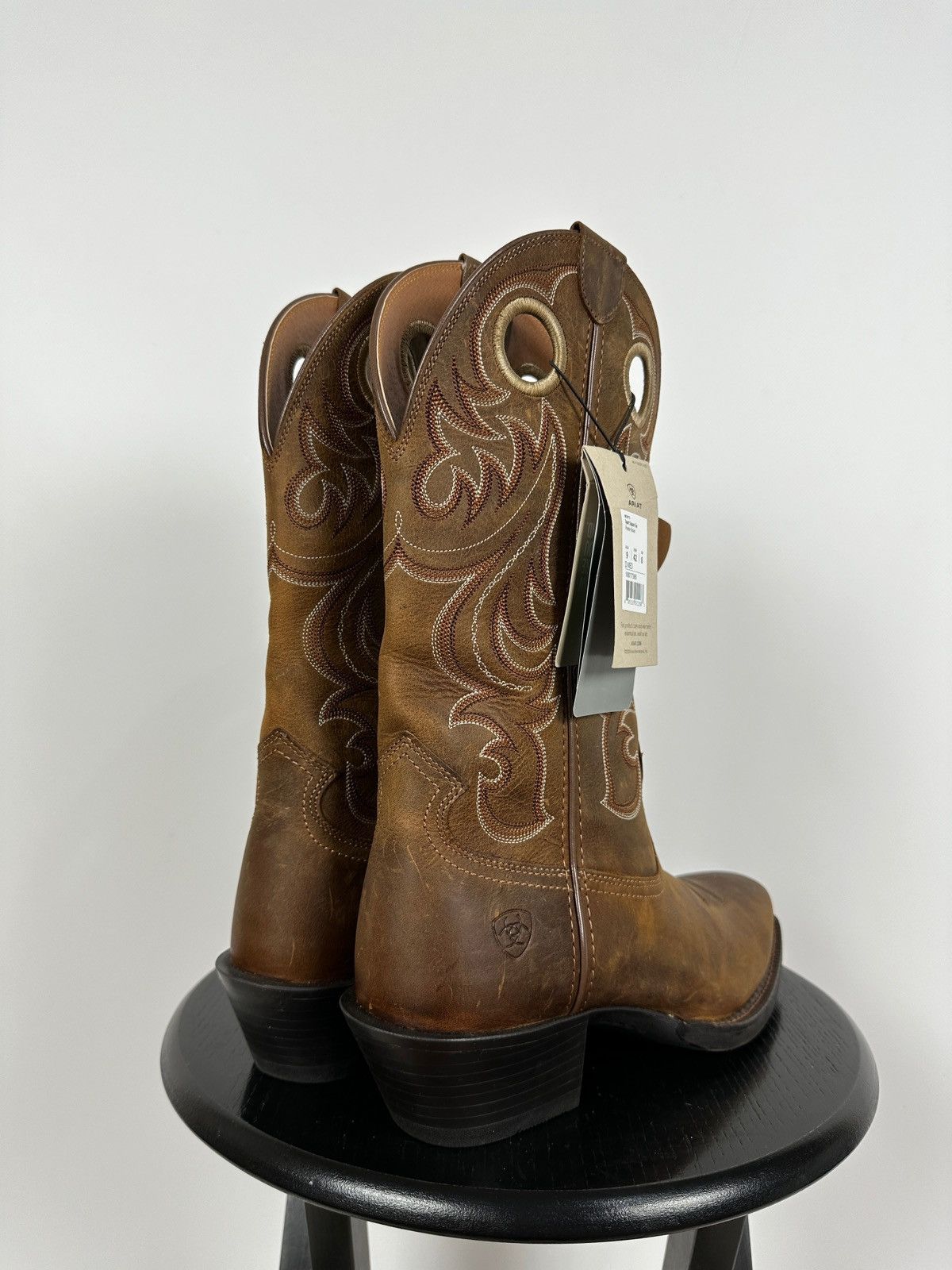 Ariat NEW! Ariat Square Toe Western Brown Leather Boots Size US 9 / EU 42 - 3 Thumbnail