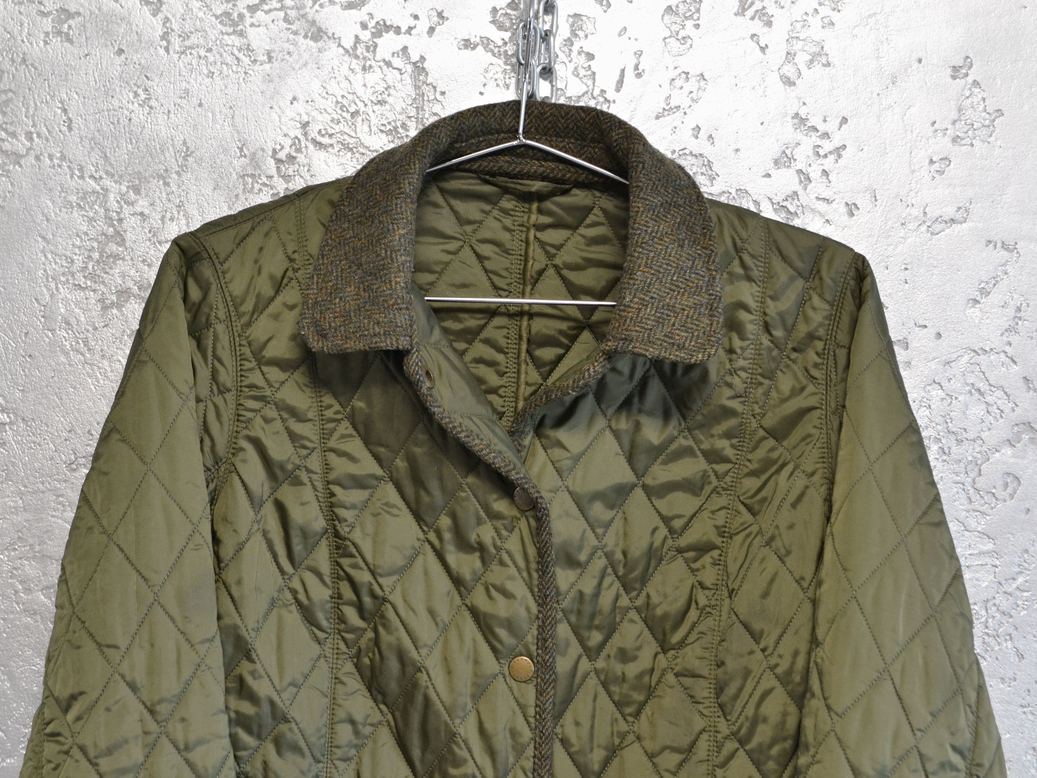 Barbour BARBOUR Vintage Women’s Green Tweed Quilted Jacket Size S / US 4 / IT 40 - 5 Thumbnail