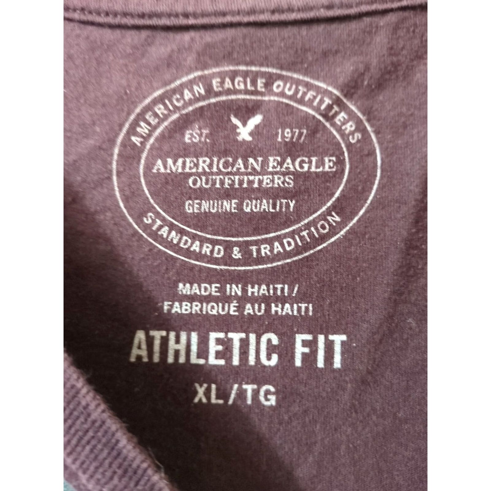 American Eagle Outfitters American Eagle Outfitters Shirt Adult XL Athletic Burgundy Graphic Tee Mens Size US XL / EU 56 / 4 - 2 Thumbnail