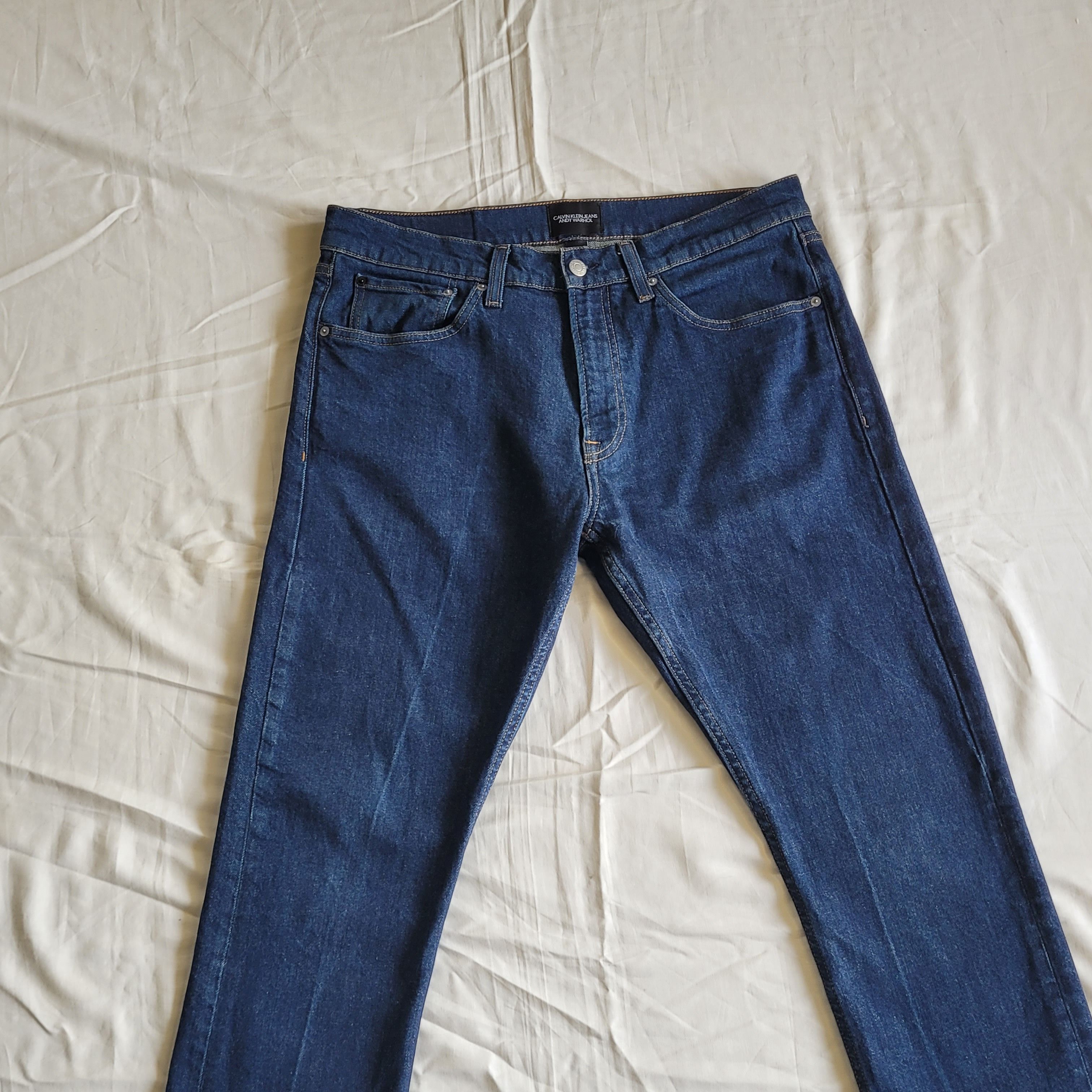Calvin Klein × Calvin Klein 205W39NYC × Raf Simons Calvin Klein by Raf Simons raw denim printed jeans Size US 32 / EU 48 - 6 Thumbnail