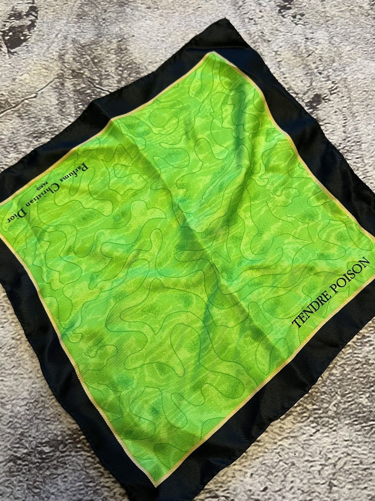 Christian Dior Monsieur Vintage Parfume Christian dior silk scarf green Size ONE SIZE - 3 Thumbnail
