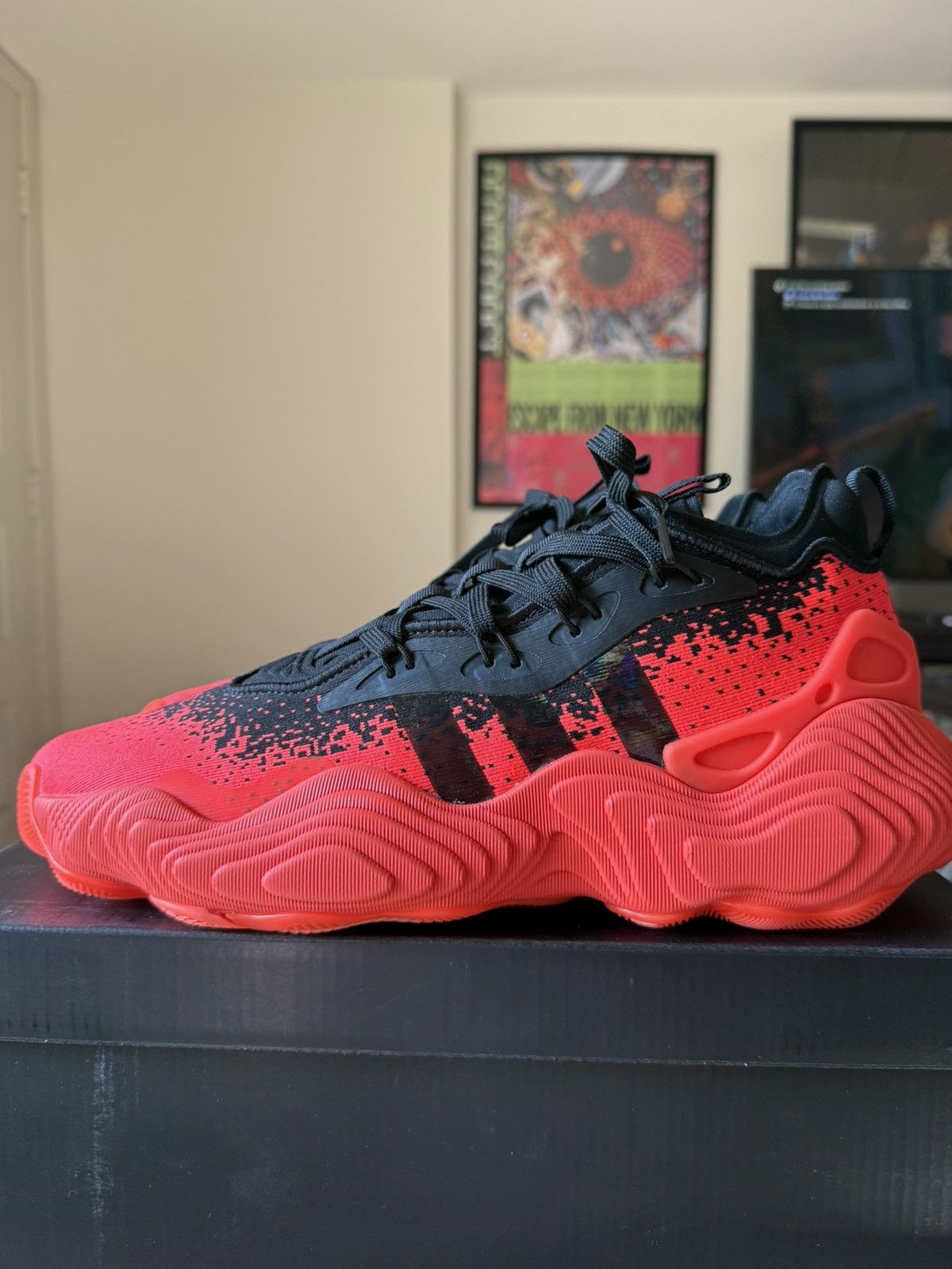 Adidas Sdidas Trae Young 3 Solar Red Black Size US 10 / EU 43 - 4 Thumbnail