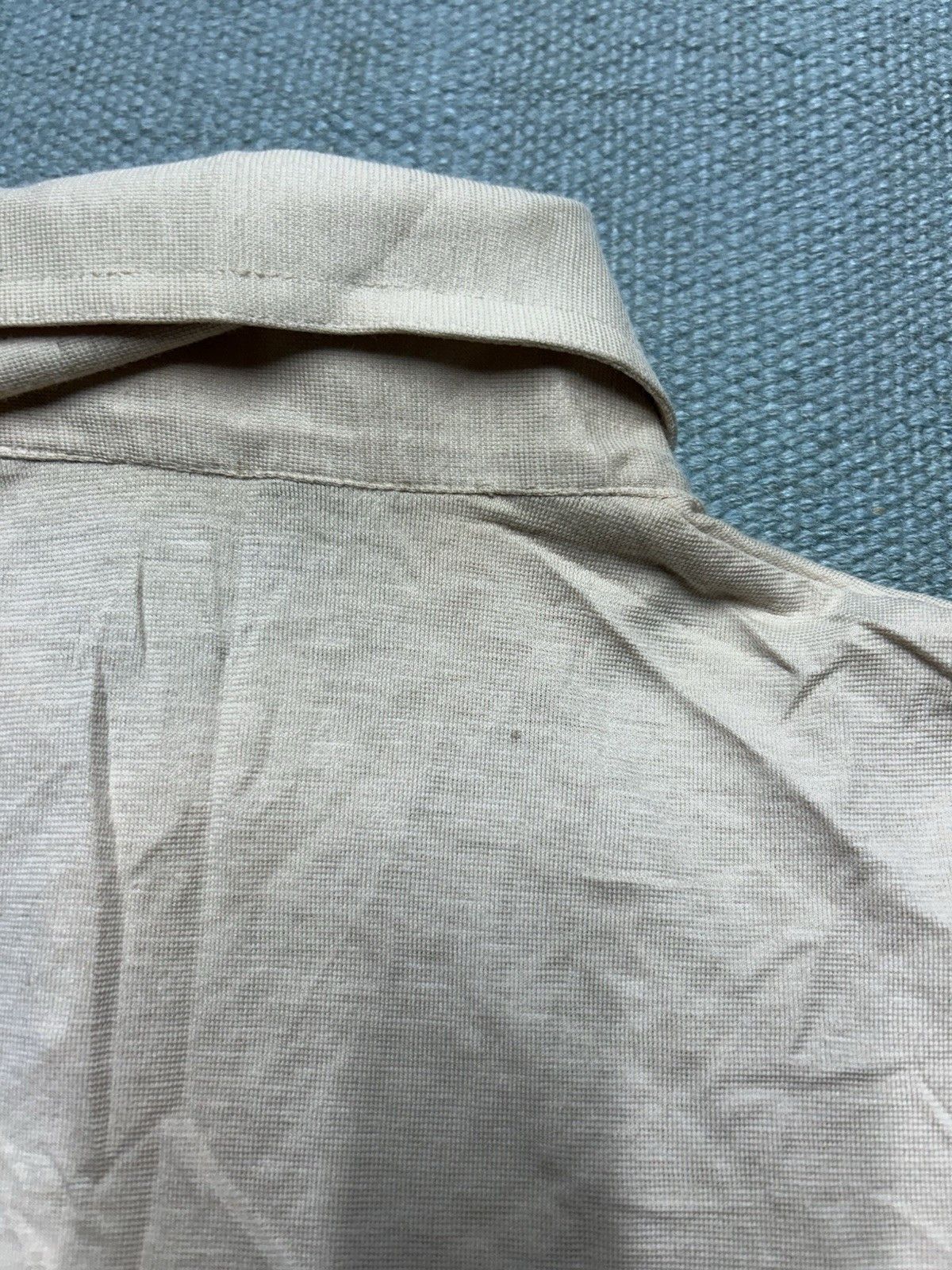 Vintage Vtg 80s polo shirt beige tan soft golf poly cotton medium Size US M / EU 48-50 / 2 - 8 Thumbnail