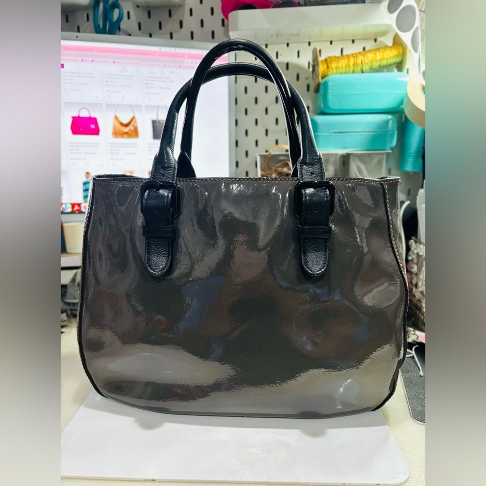 Kate Spade KATE SPADE Carlisle Street Sylvie Satchel in Cliff Grey Size ONE SIZE - 4 Thumbnail