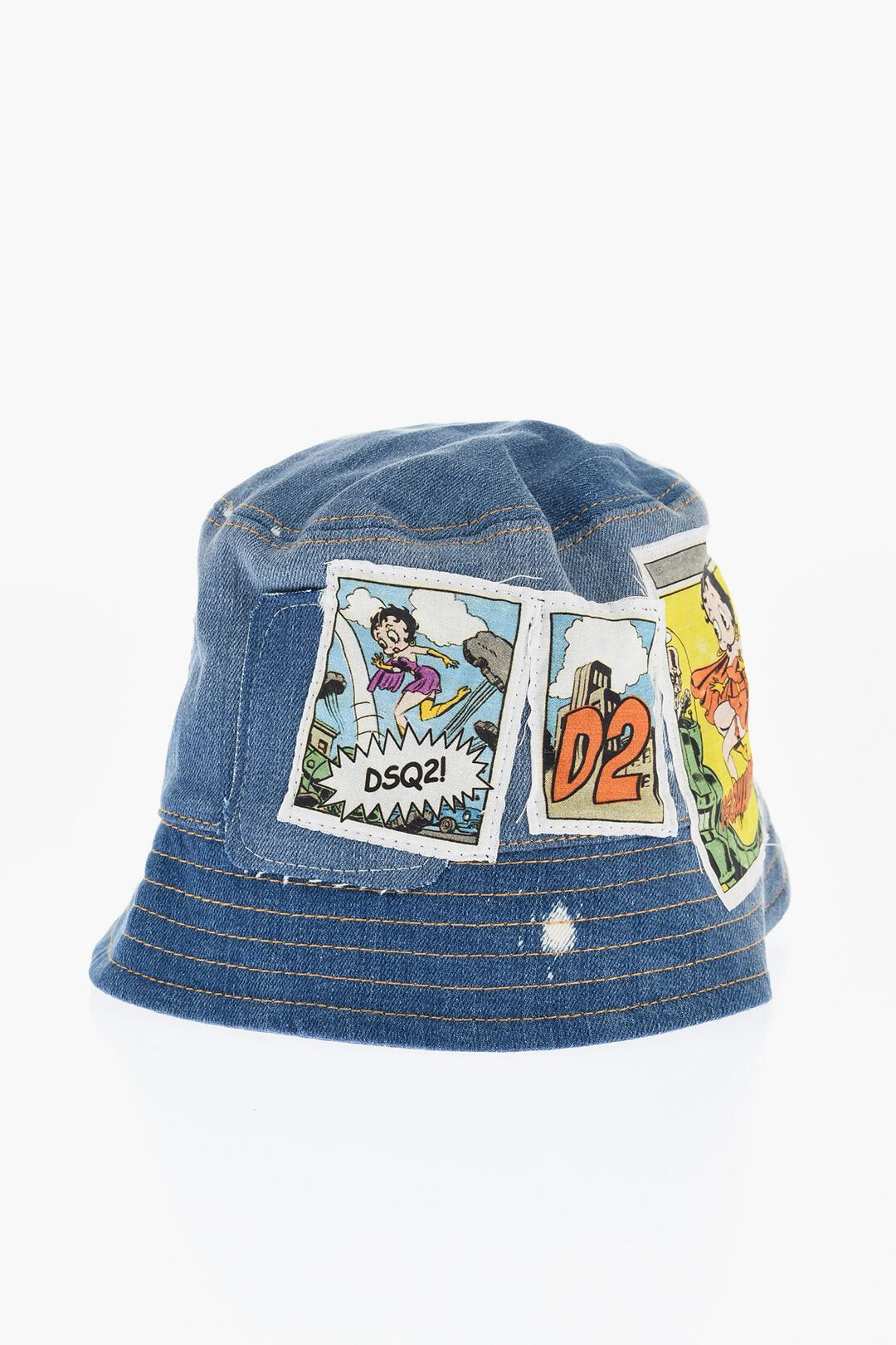 Dsquared2 Denim Bucket Hat with Ricao Betty Boop Size ONE SIZE - 1 Thumbnail
