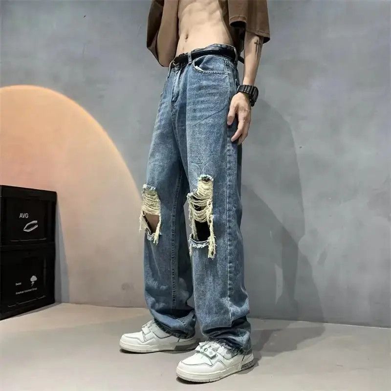 Japanese Brand Loose high street ripped jeans Size US 32 / EU 48 - 1 Thumbnail