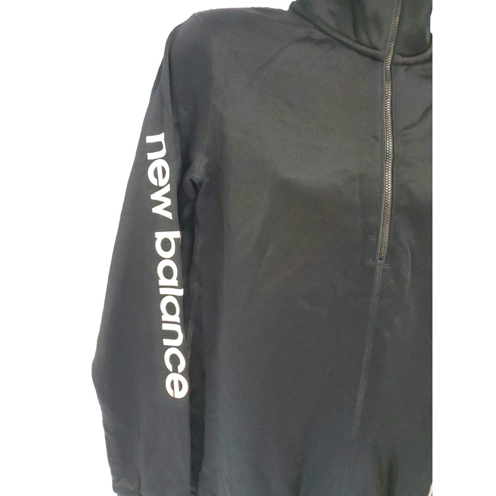 New Balance Womens New Balance Track Jacket WT83526 Essential Half Zip Black White Athletic Jacket Size S / US 4 / IT 40 - 3 Thumbnail
