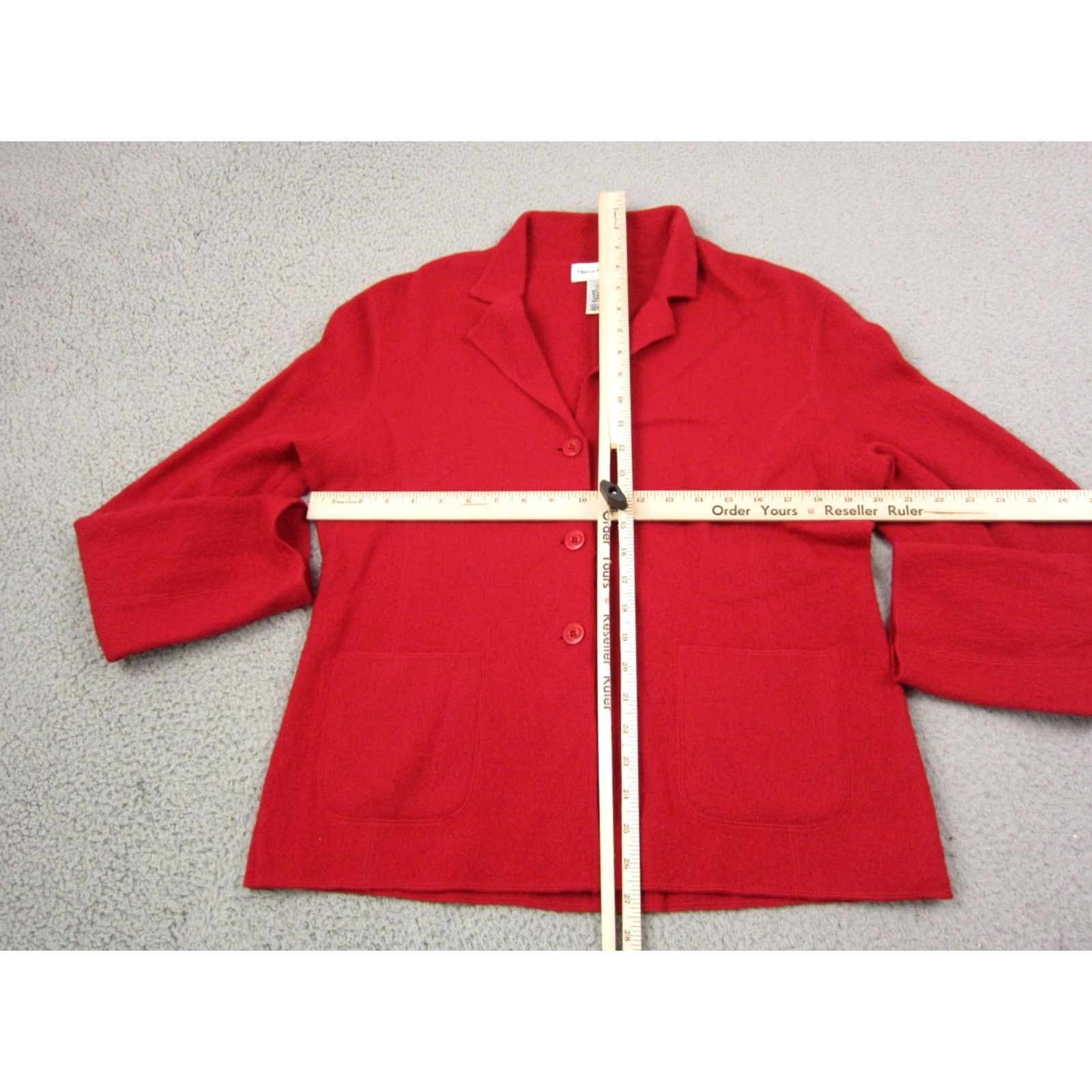 Vintage Rena Rowan Sweater Cardigan Womens M Red Wool 90s Vintage Casual Button Knit Wool 90s Womens Size M / US 6-8 / IT 42-44 - 5 Thumbnail