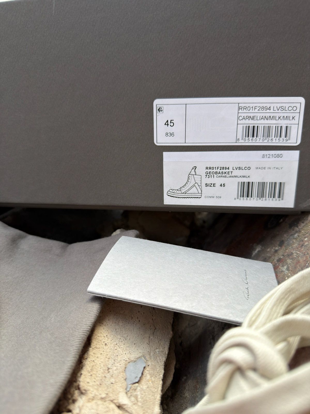 Rick Owens Rick Owens Geobasket Carnelian Milk Size US 10 / EU 43 - 12 Thumbnail