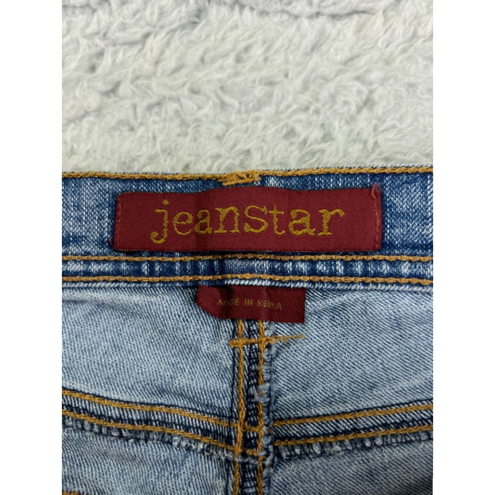 Vintage Jeanstar Women's Flared Jeans 8 Blue Denim Cotton Blend Mid Rise 28x31 90s Retro Southwestern Style Size 30" / US 8 / IT 44 - 6 Thumbnail