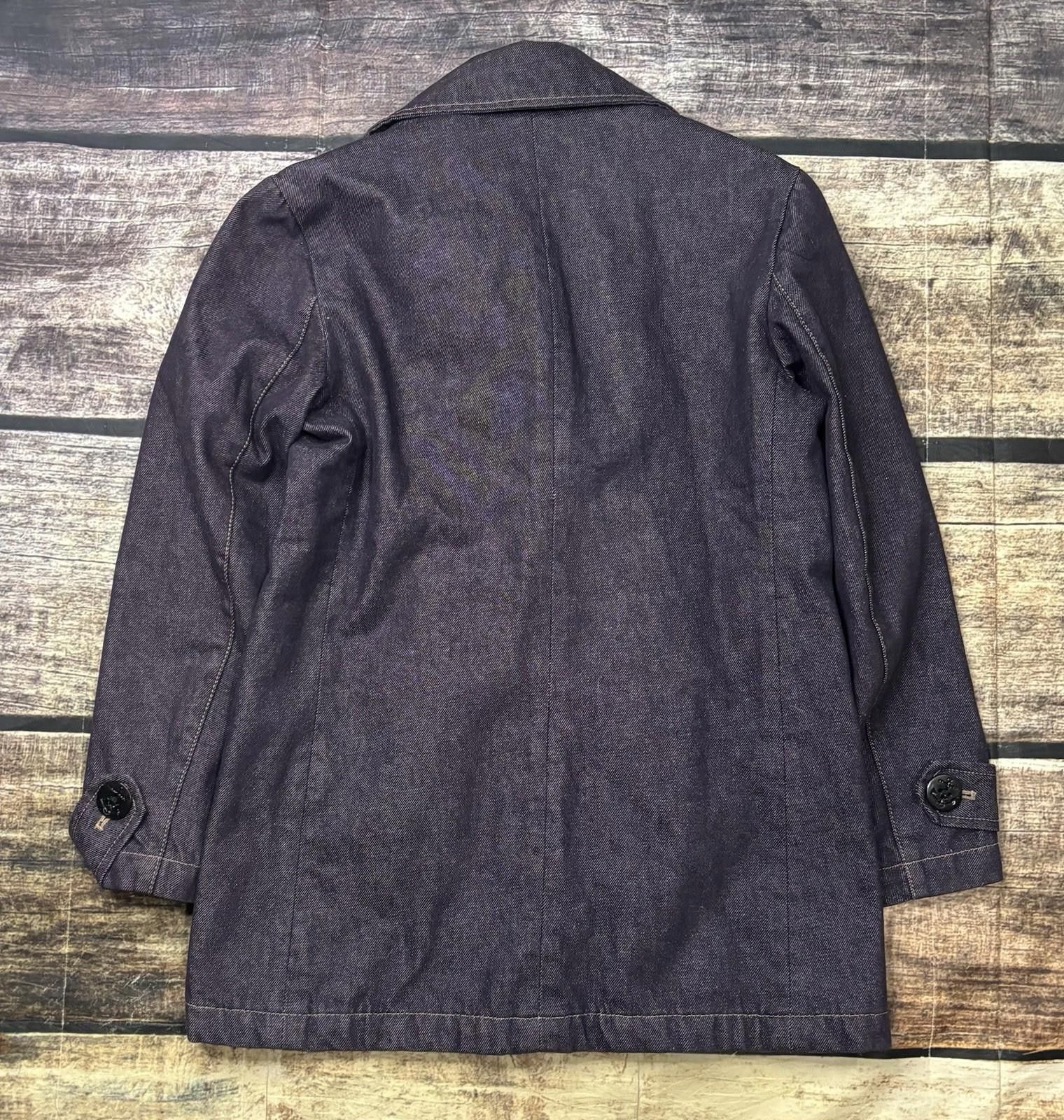 Gap VTG Gap Pea Coat Jacket Women's XS Denim Cotton Purple Size XS / US 0-2 / IT 36-38 - 3 Thumbnail