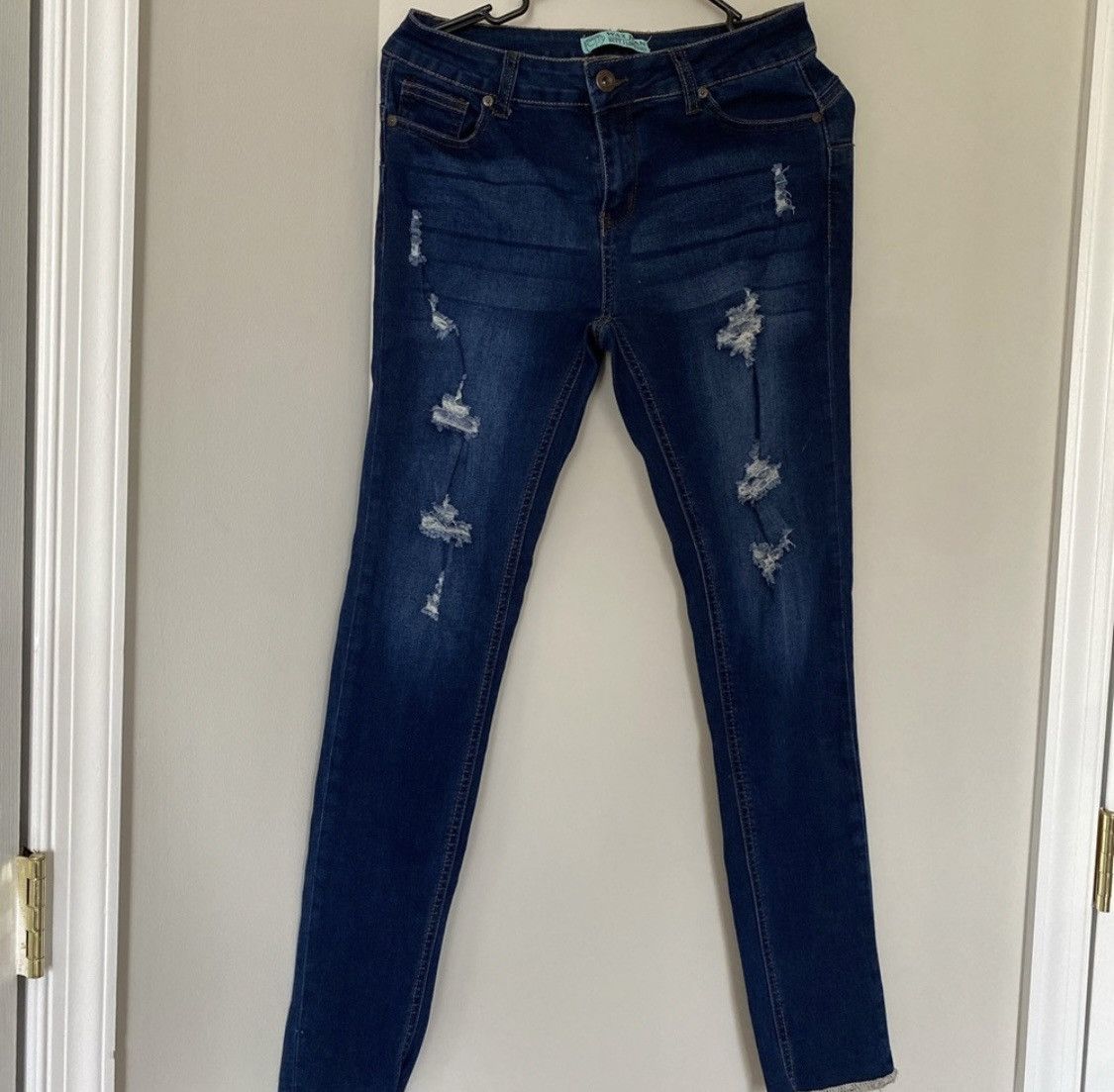 Other WAX JEANS BUTT I LOVE YOU DISTRESSED SKINNY STRETCH JEANS Size 27" / US 4 / IT 40 - 1 Thumbnail