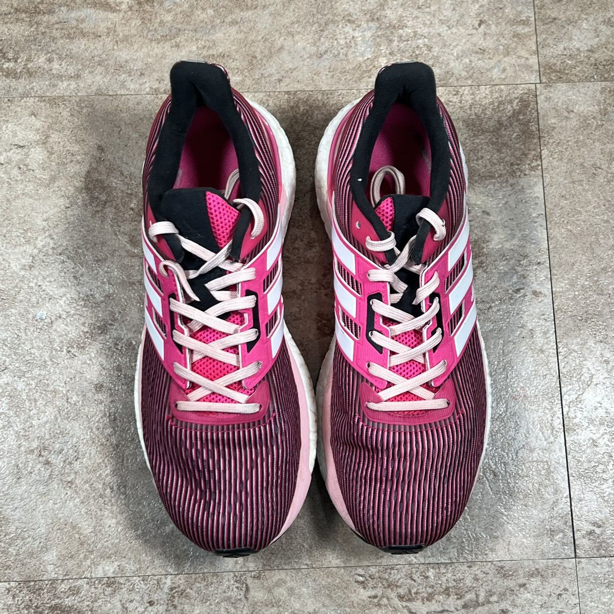 Adidas Adidas Movement Boost Shoe BB3470 Pink Knit Lace Up Sneaker Size US 7.5 / EU 40-41 - 2 Thumbnail