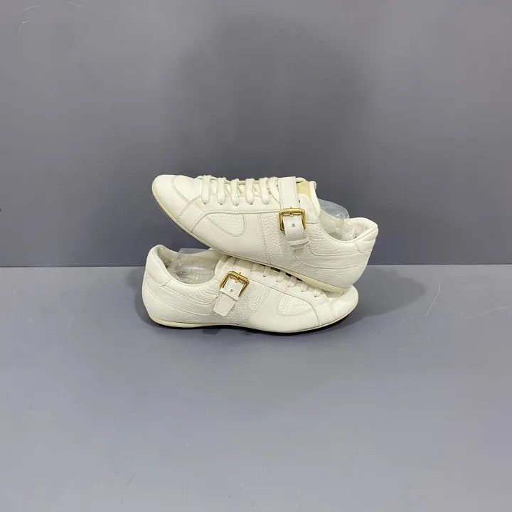 Louis Vuitton Louis Vuitton White Lace-Up Casual Sneakers -2508 Size US 6 / IT 36 - 3 Thumbnail