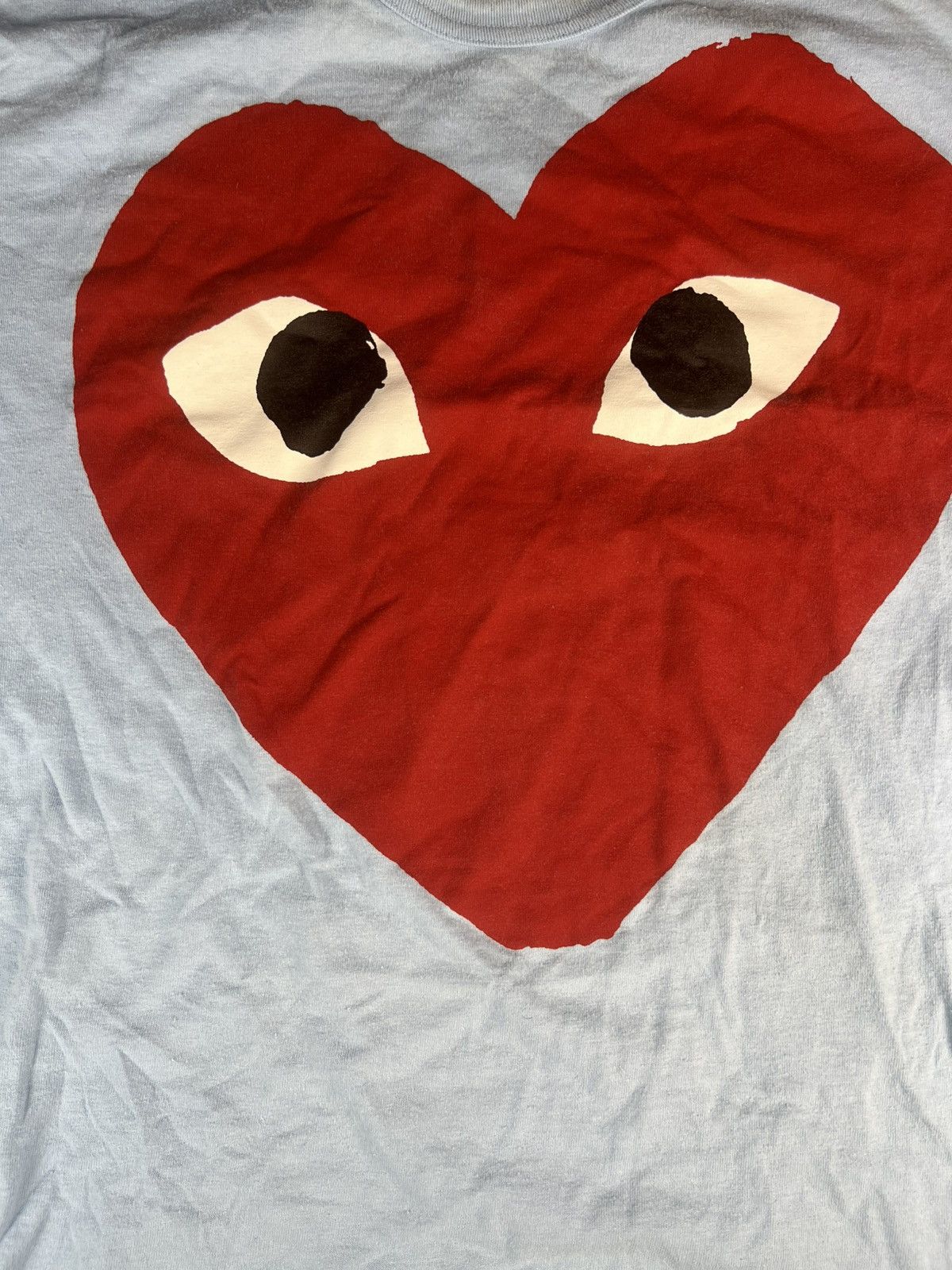 Comme des Garcons CDG PLAY Large Heart T Sky Blue - Men’s XL Rare Colourway Size US XL / EU 56 / 4 - 3 Thumbnail