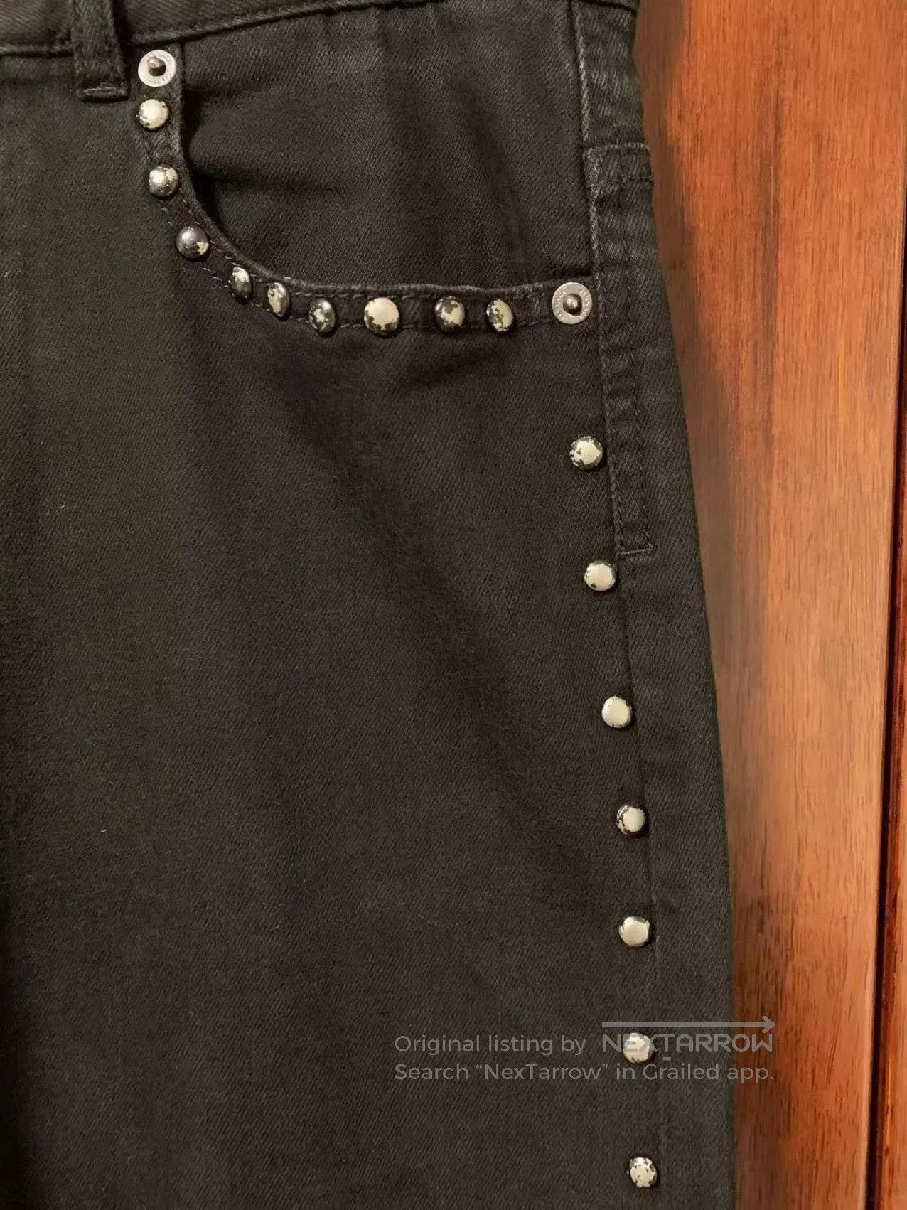 Japanese Brand Versace Men's Rivet Decorated Jeans. Size US 30 / EU 46 - 4 Thumbnail