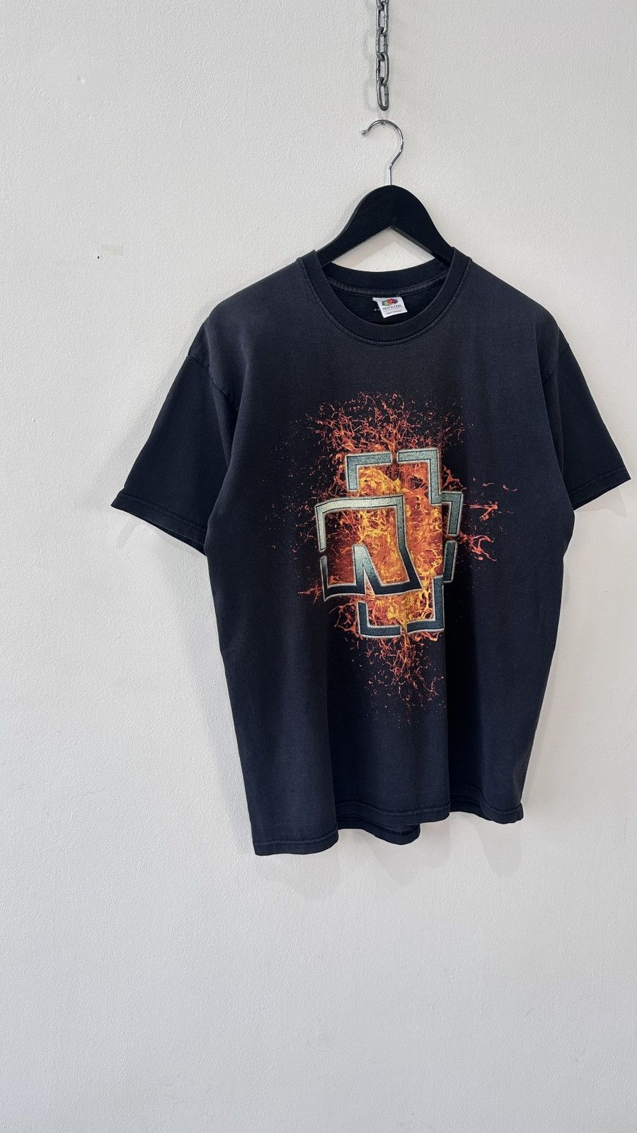 Other Rammstein Logo Fire Graphic T-Shirt Y2K Band Merch Faded L Size US L / EU 52-54 / 3 - 2 Thumbnail