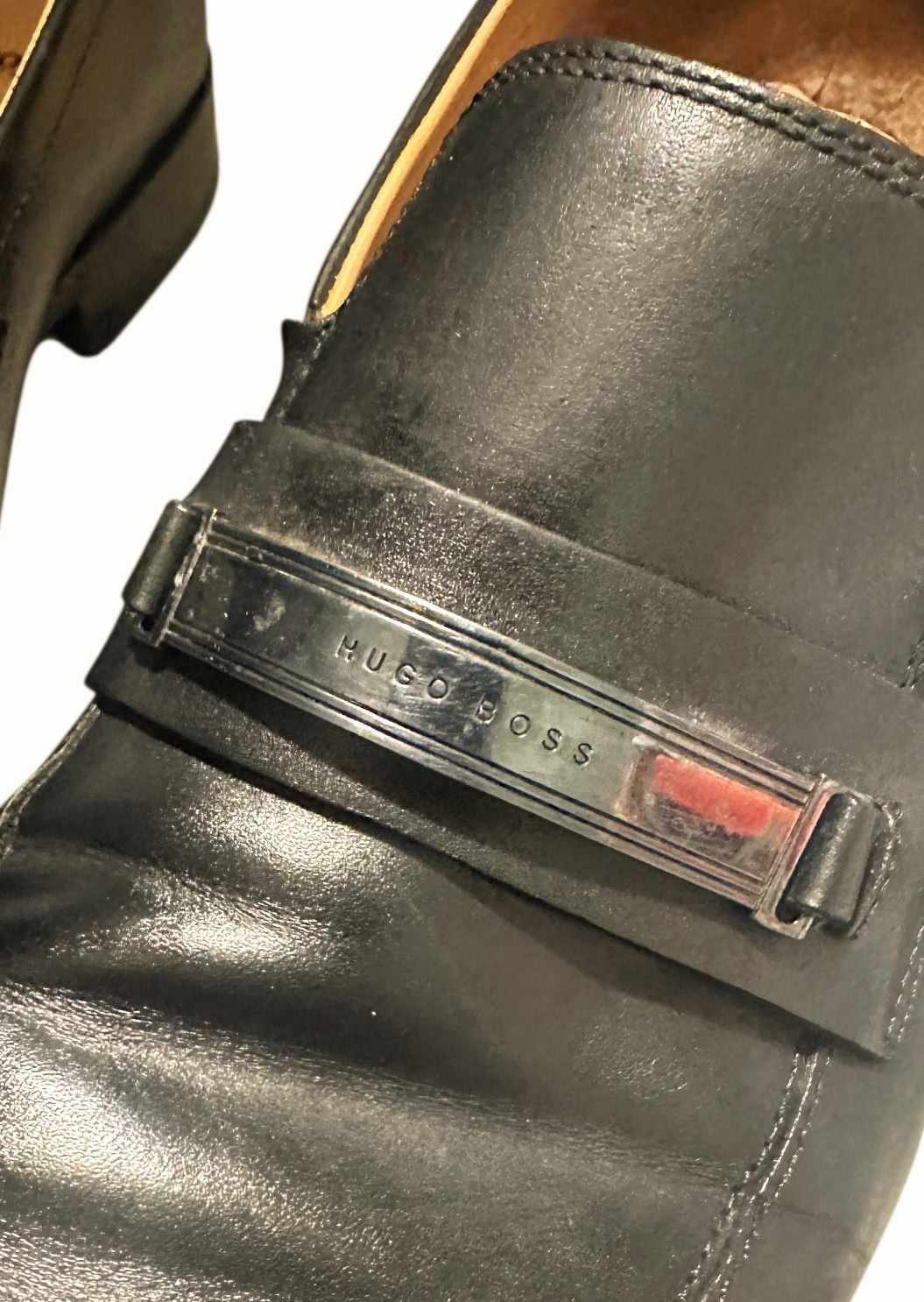 Hugo Boss Hugo Boss Black Leather Bit Loafers Men’s 12 Made In Italy Size US 12 / EU 45 - 7 Thumbnail