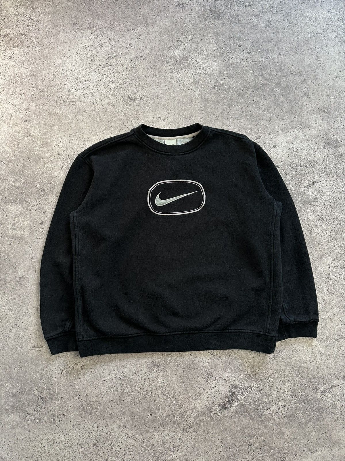 Vintage Nike Y2K Sweatshirt Big Logo Drill Swoosh