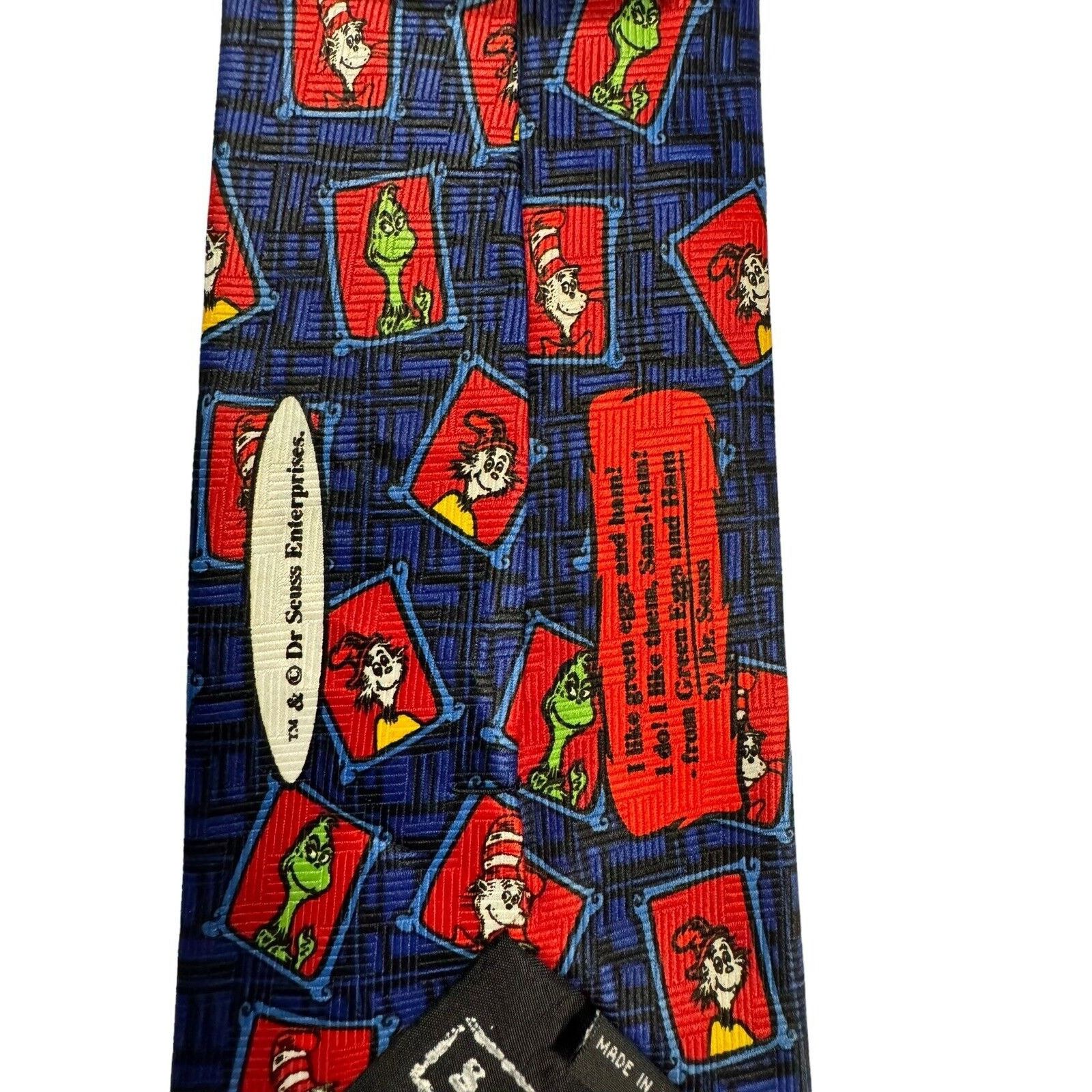 Other Dr Seuss Sam I Am The Grinch Cat In The Hat Cartoon Necktie Size ONE SIZE - 5 Thumbnail