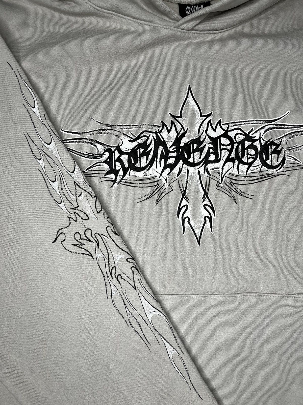 Revenge REVENGE FLAMING CROSS HOODIE BLACK Size US S / EU 44-46 / 1 - 3 Thumbnail
