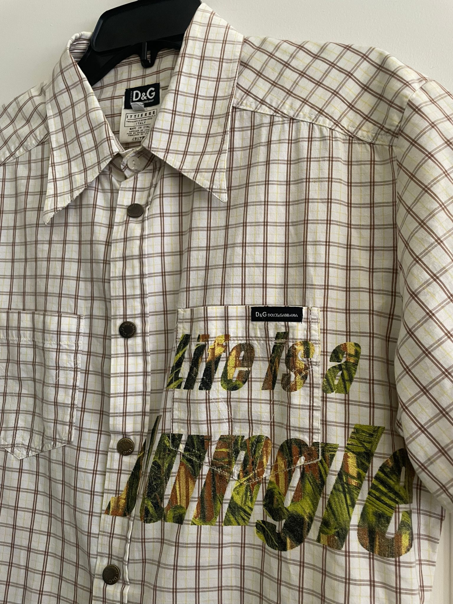 Dolce & Gabbana Dolce & Gabbanna SS03 'Life is a jungle' Button up Size US S / EU 44-46 / 1 - 2 Thumbnail