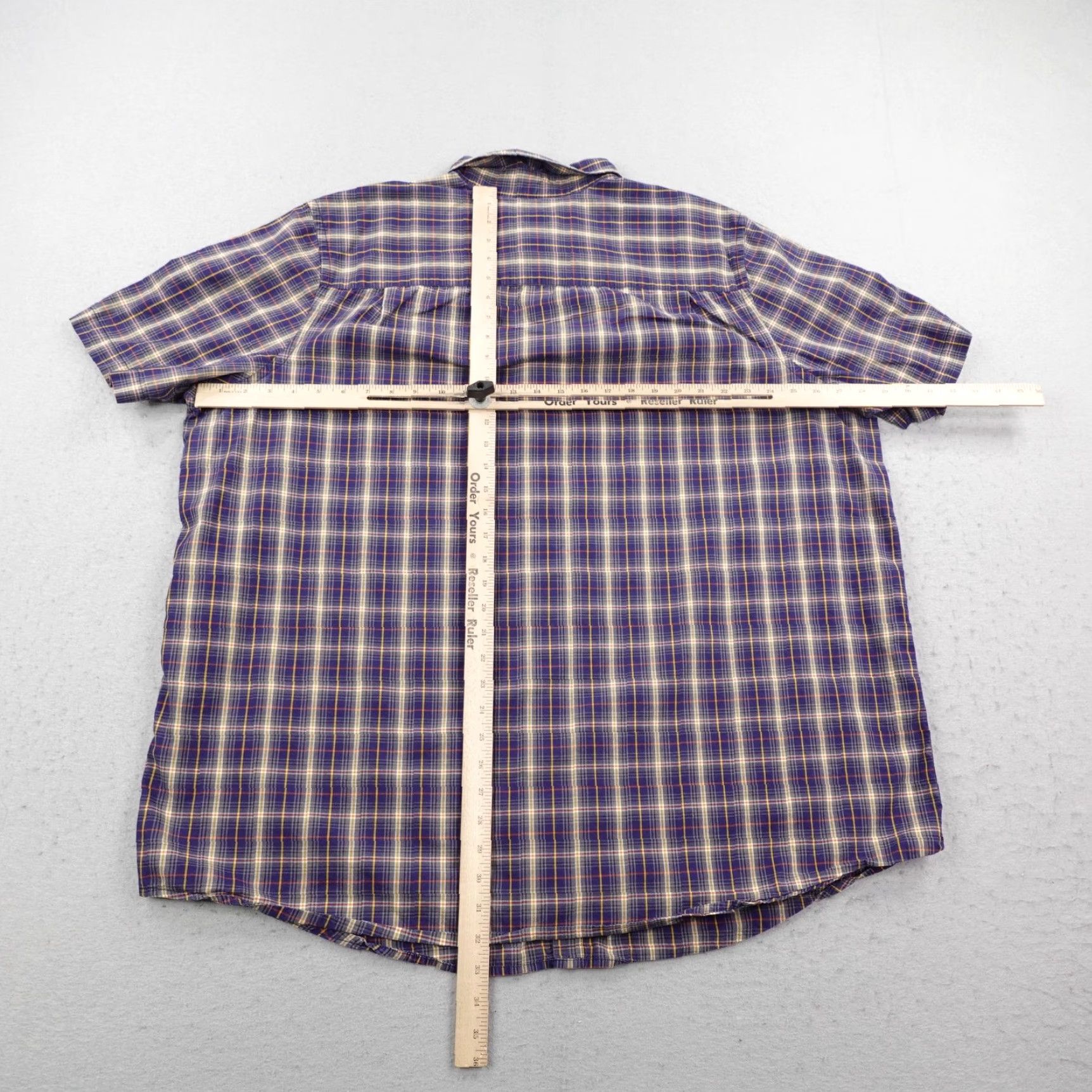 Vintage VINTAGE Big Mac Shirt Mens 2XL Tall Blue Orange Plaid Button-Up Work Utility Y2K Shirt Size US XXL / EU 58 / 5 - 5 Thumbnail