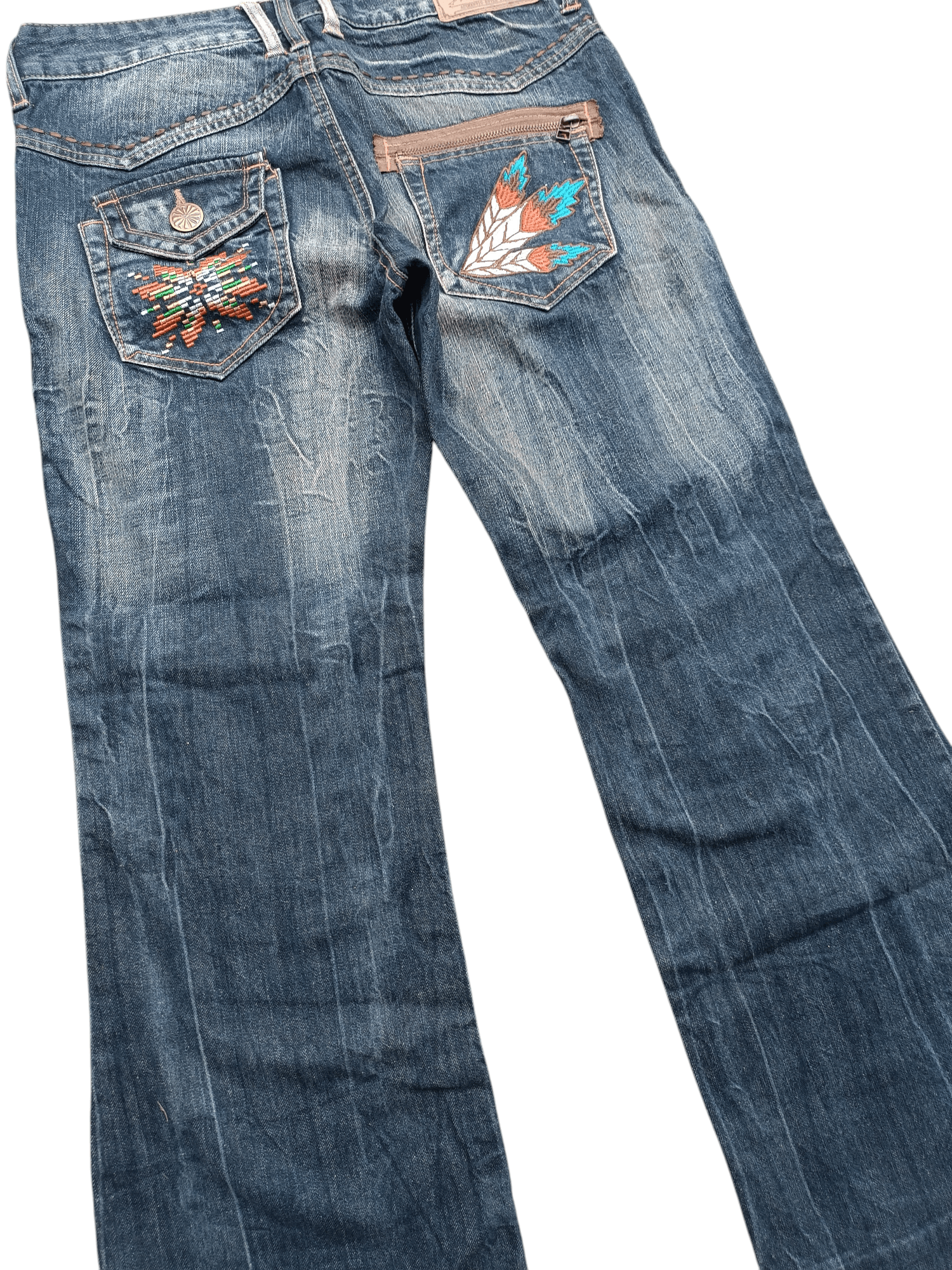 Hysteric Glamour × Japanese Brand × Tornado Mart Flare Japanese Brand Native Embroidery Low Rise Boot Cut Size US 32 / EU 48 - 17 Thumbnail
