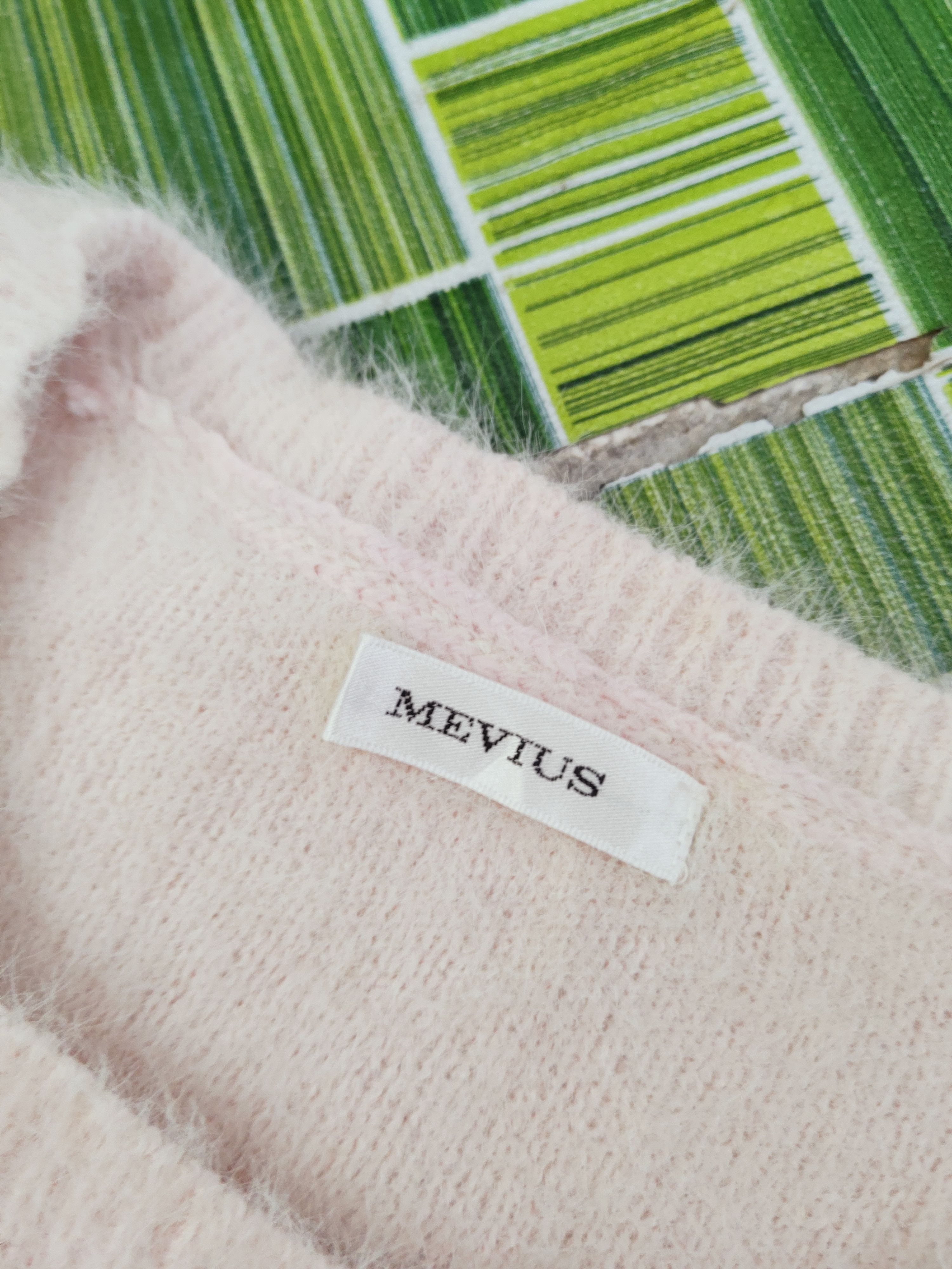 Japanese Brand × Vintage Vintage design Mevius Pink Fur Mohair Knitwear Size S / US 4 / IT 40 - 12 Thumbnail